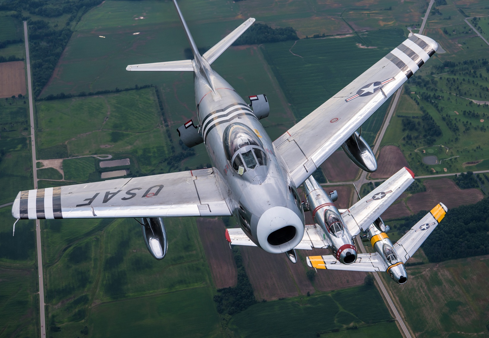 Vintage F-86 Sabre fighter jets will be among those flying during EAA AirVenture Oshkosh 2018 in Oshkosh, Wisconsin, on July 23-29. (Photo by Scott Slocum)