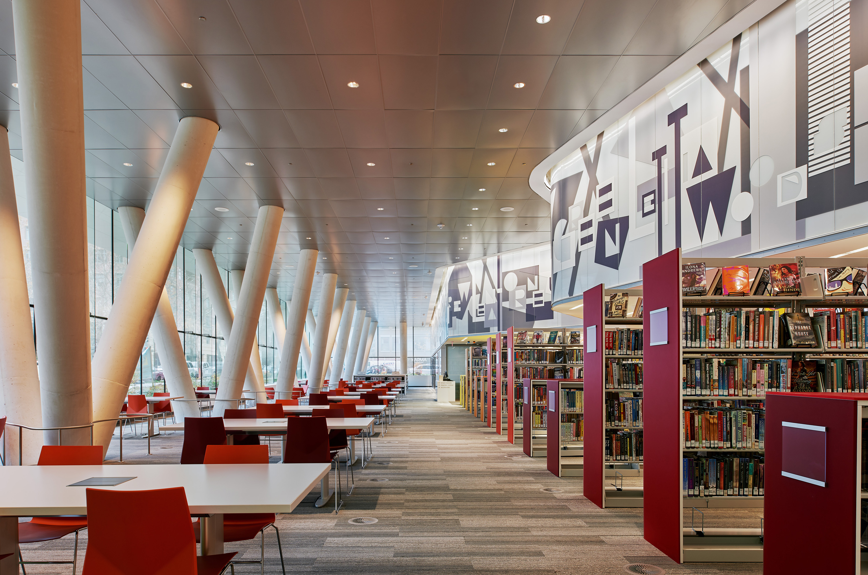 A LEED Gold-designed library and community space.