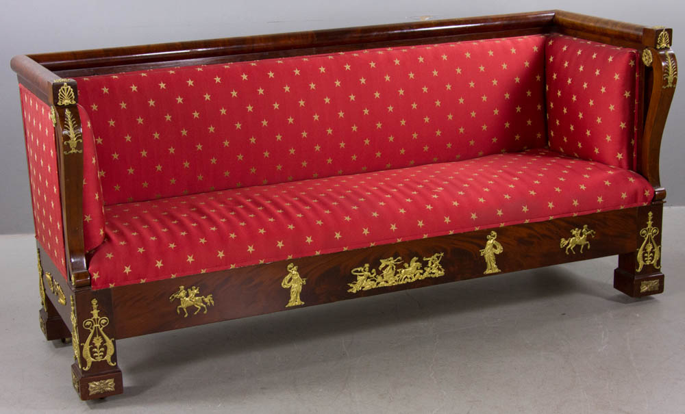 Fine early 19th C. American Classical Empire sofa