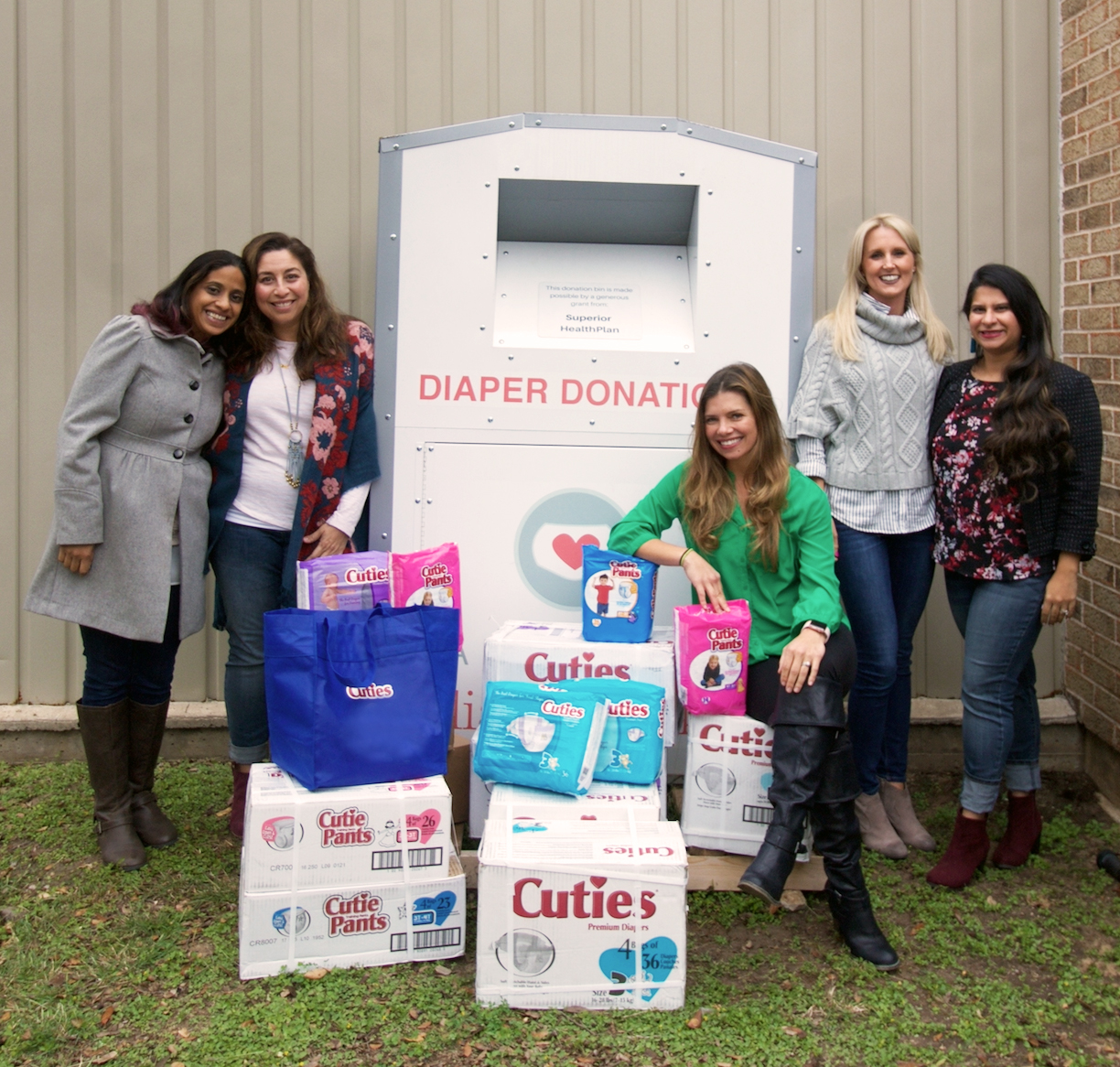 Cuties® Baby Diapers donation at Austin Diaper Bank