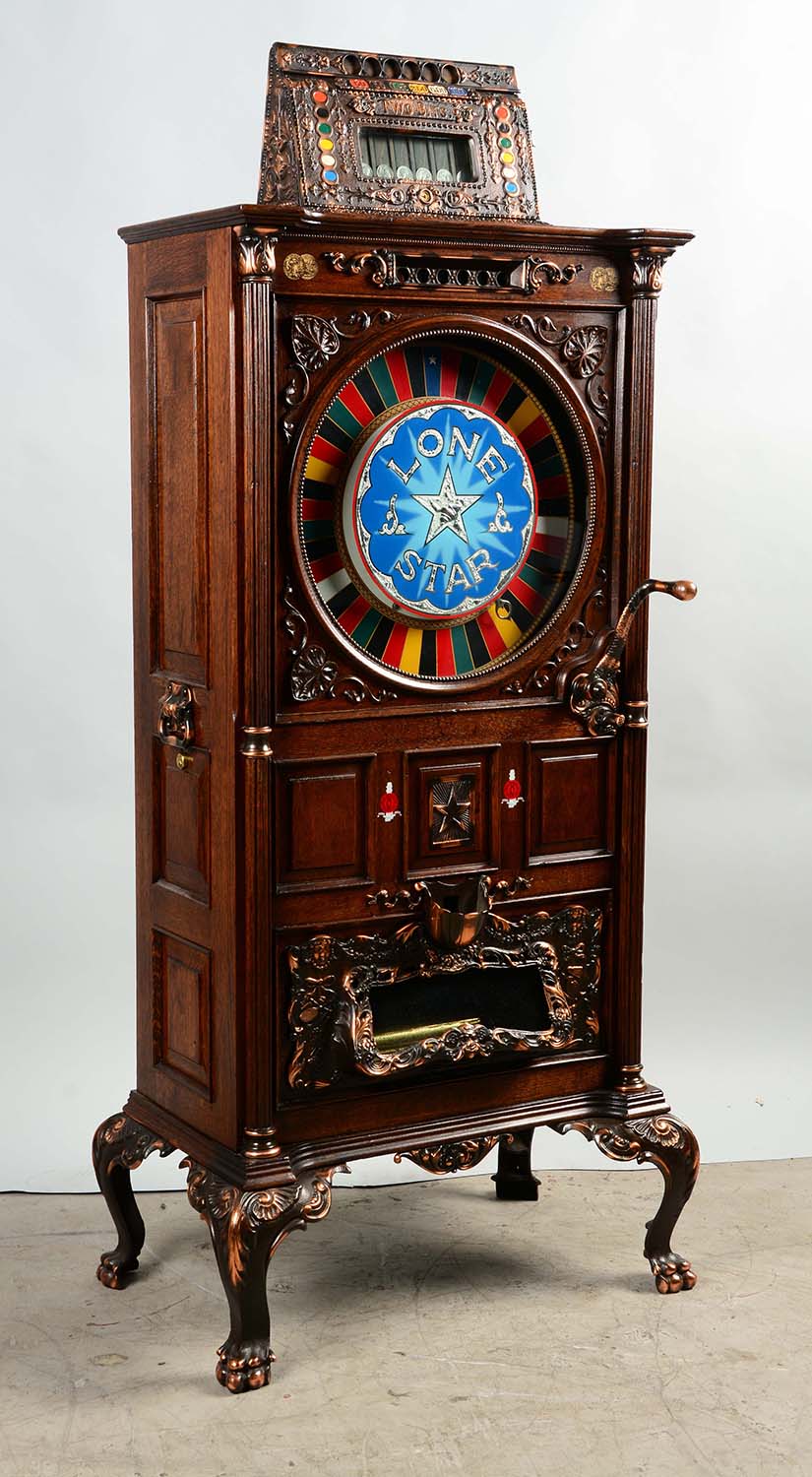 25¢ Mills Lone Star with Music Upright Slot Machine, Estimated at $40,000-60,000.