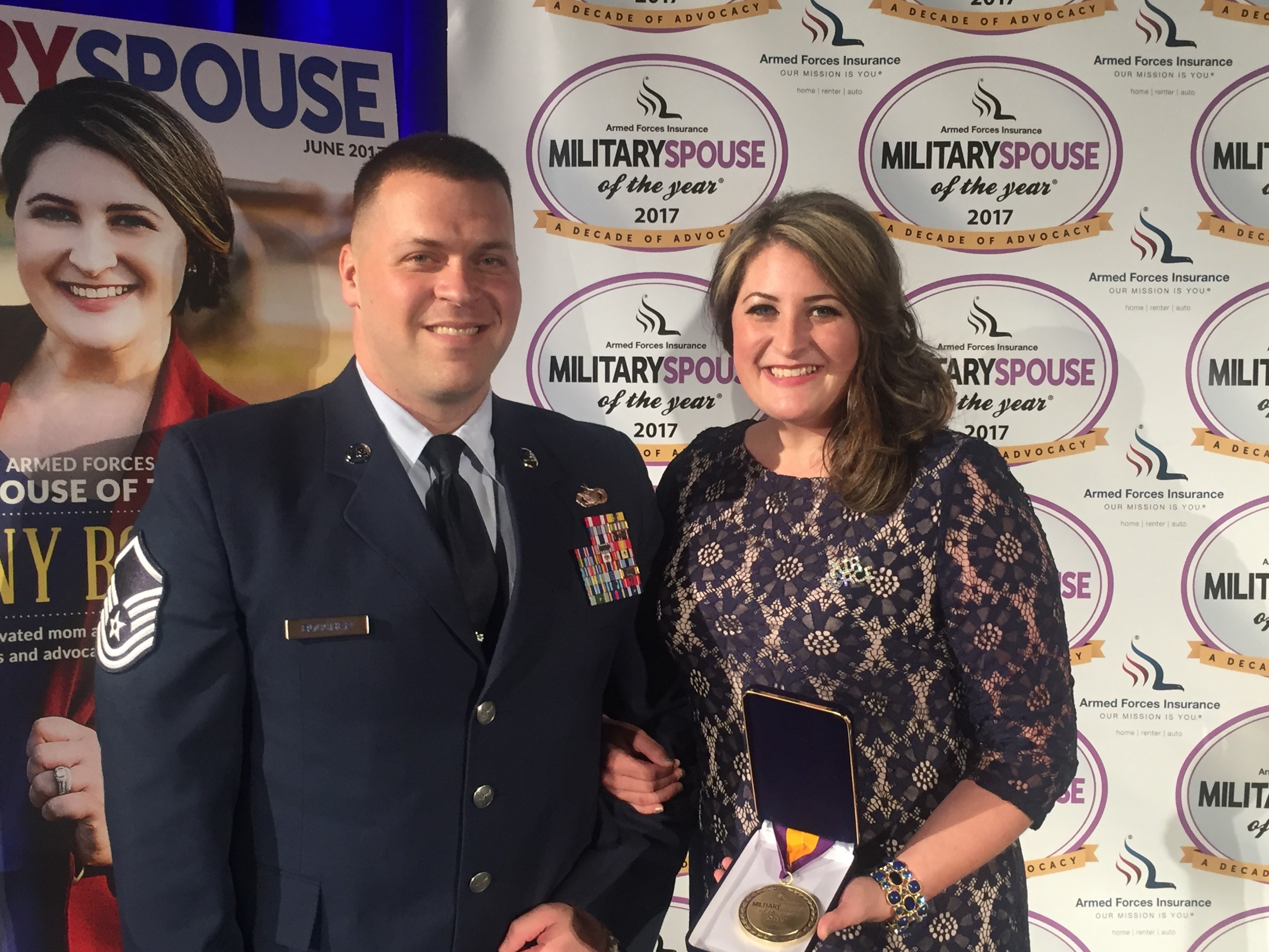 2017 Military Spouse of the Year, Brittany Boccher and husband Adam