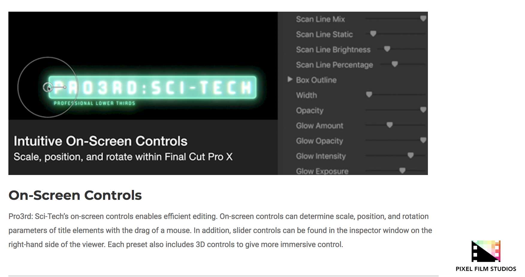Pro3rd Sci-Tech - Pixel Film Studios Plugins - Final Cut Pro X Effects