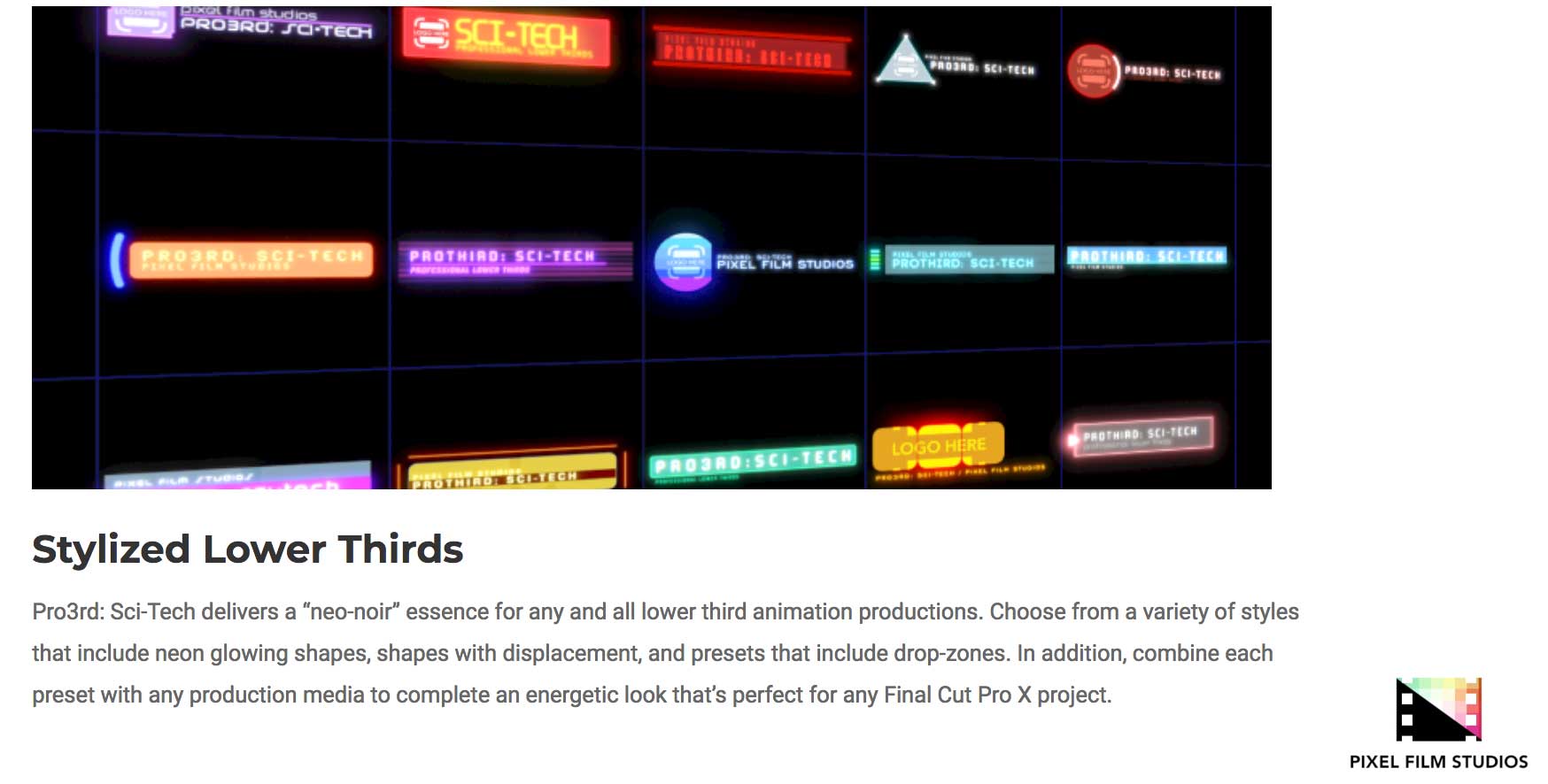 Pro3rd Sci-Tech - Pixel Film Studios Plugins - Final Cut Pro X Effects