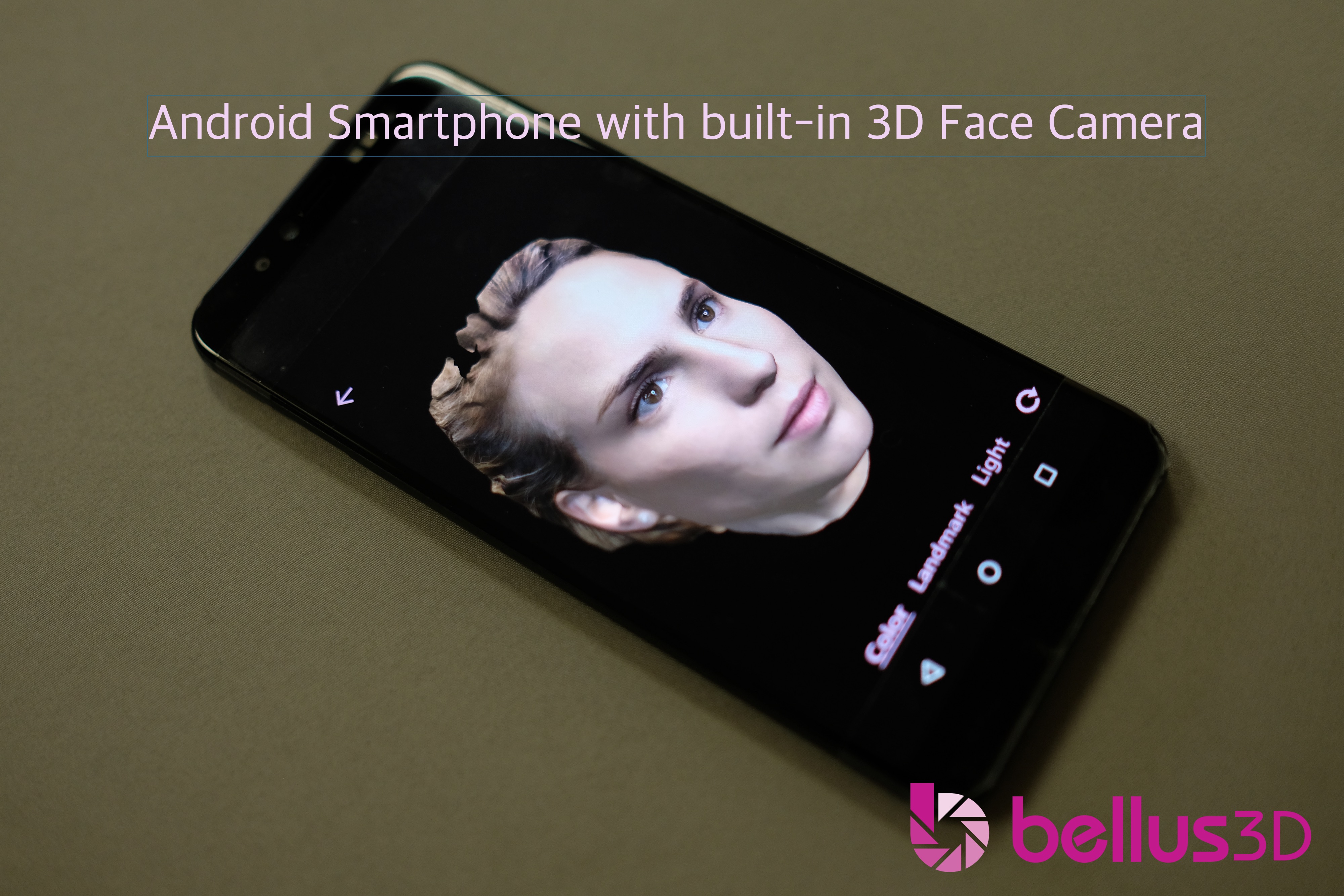 Smartphone with Bellus3D Face Camera built-in photo