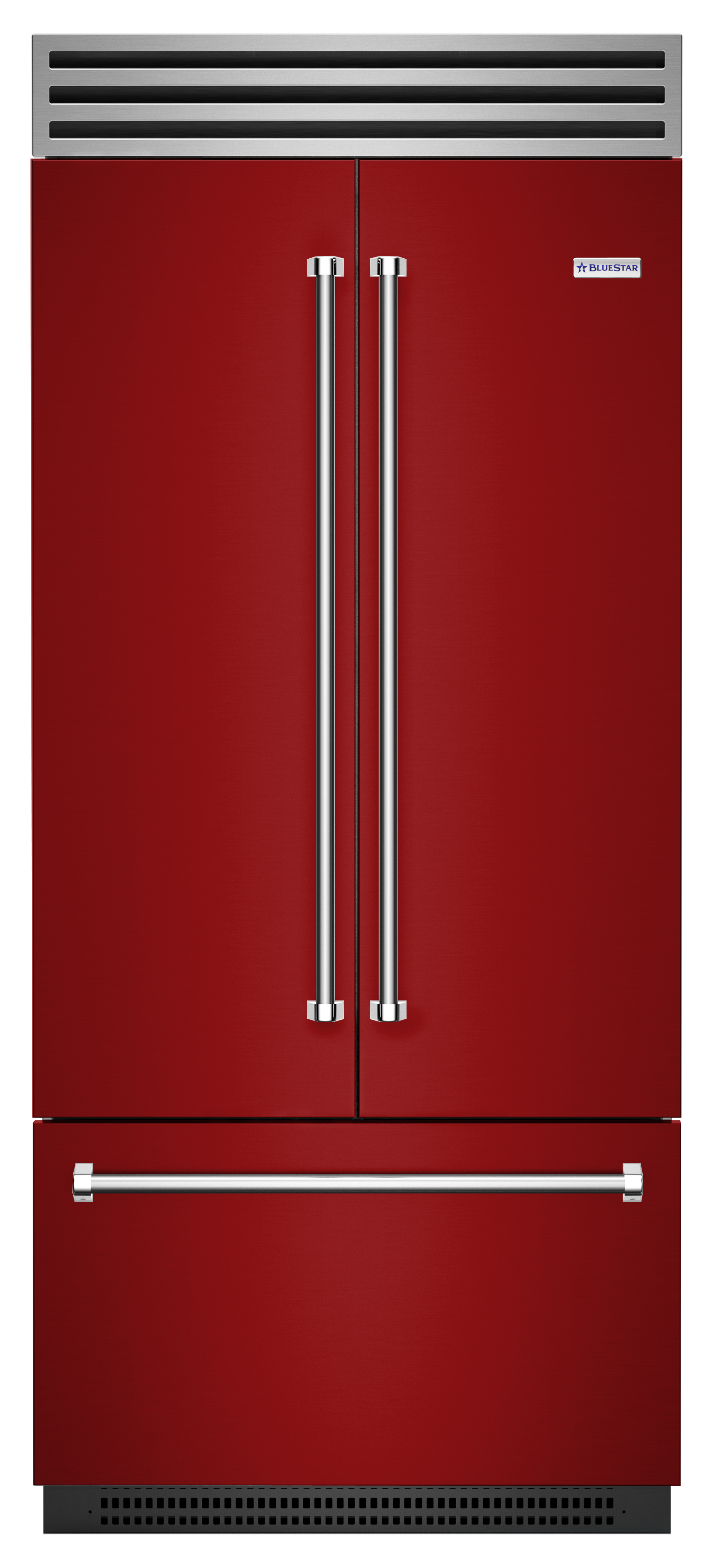 BlueStar New French Door Built-In Refrigerator-Ruby Red