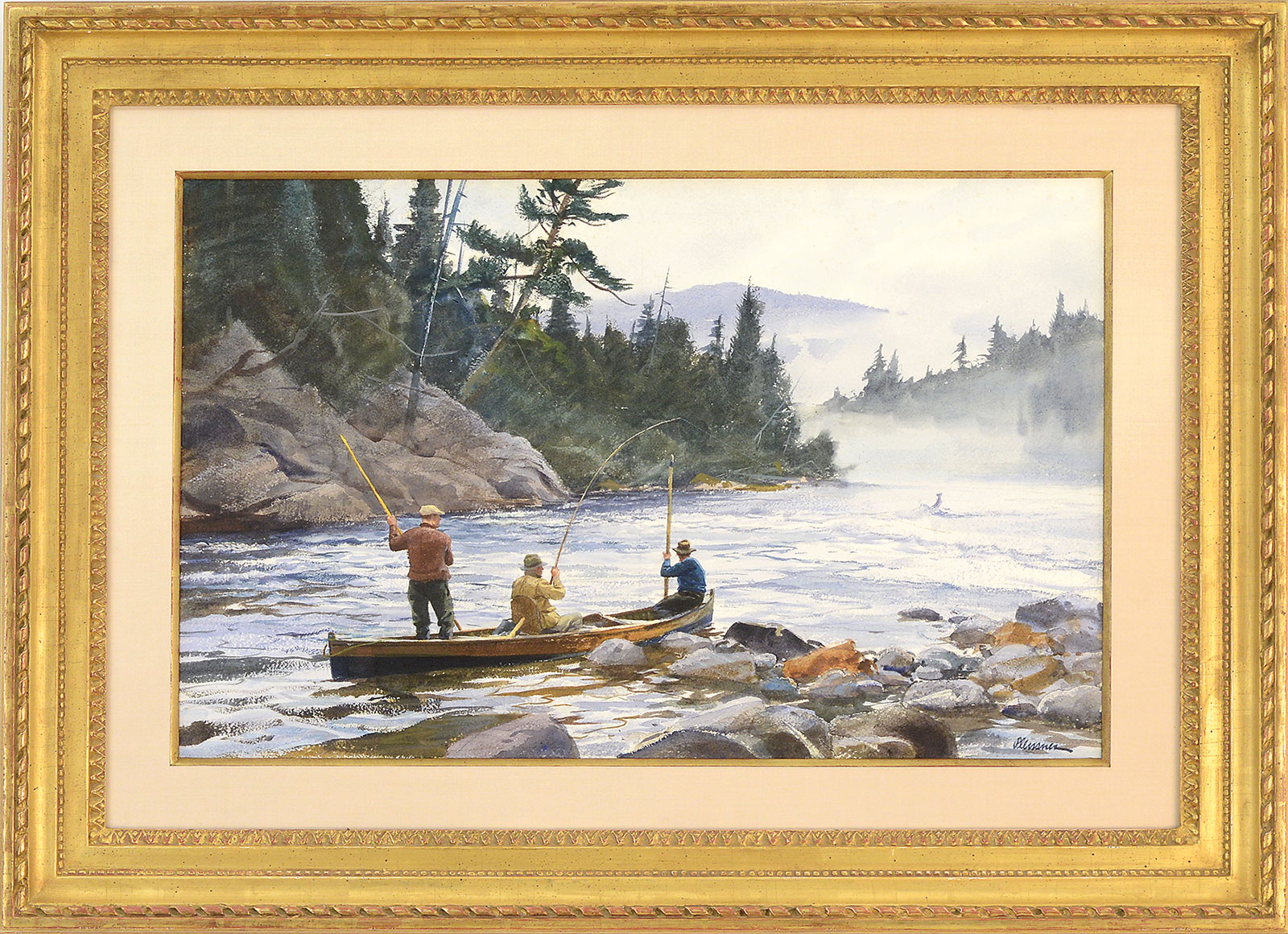 Ogden Minton Pleissner (American, 1905-1983) "A Big One Hooked", estimated at $80,000-120,000.