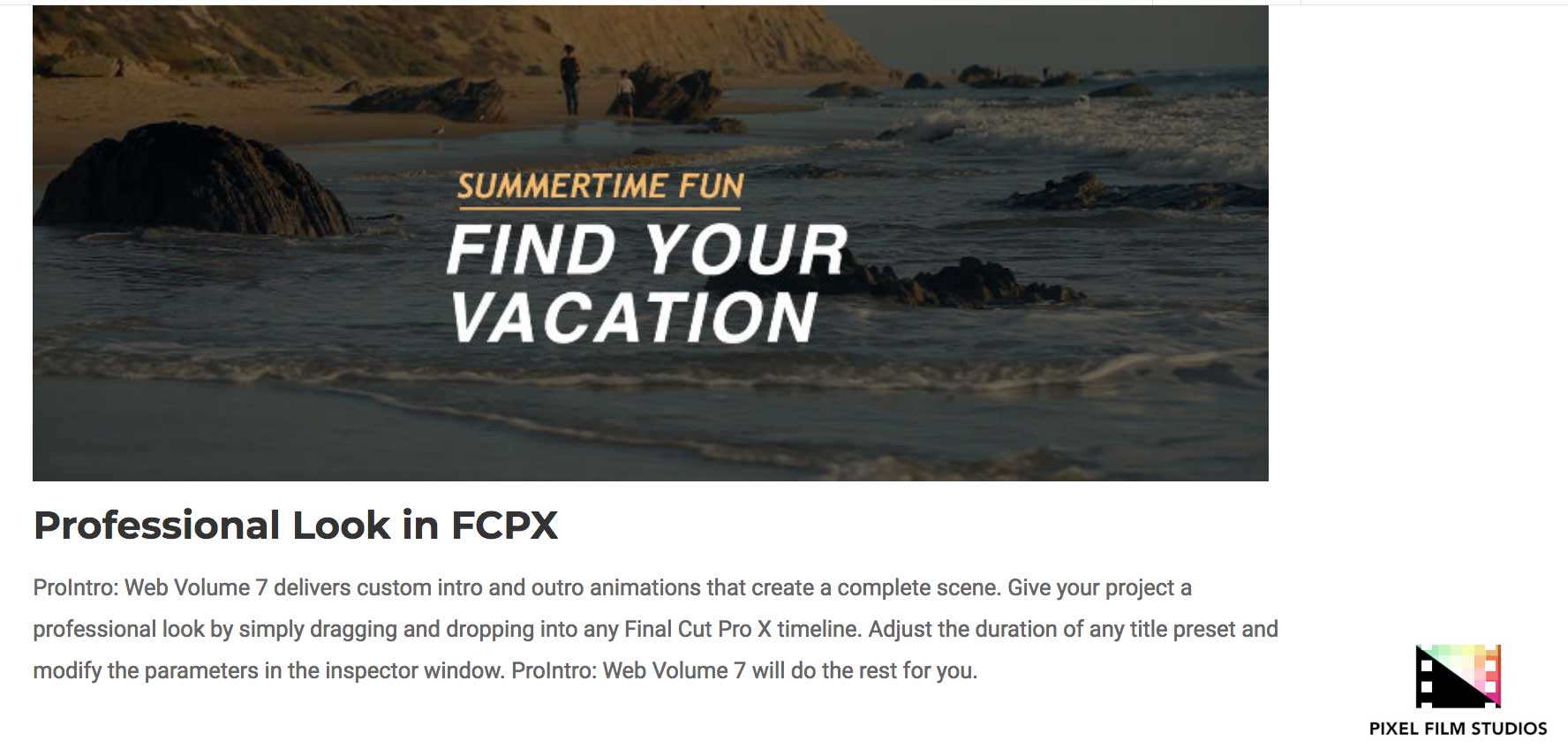 ProIntro Web Volume 7 - Pixel Film Studios Plugins - FCPX Effects