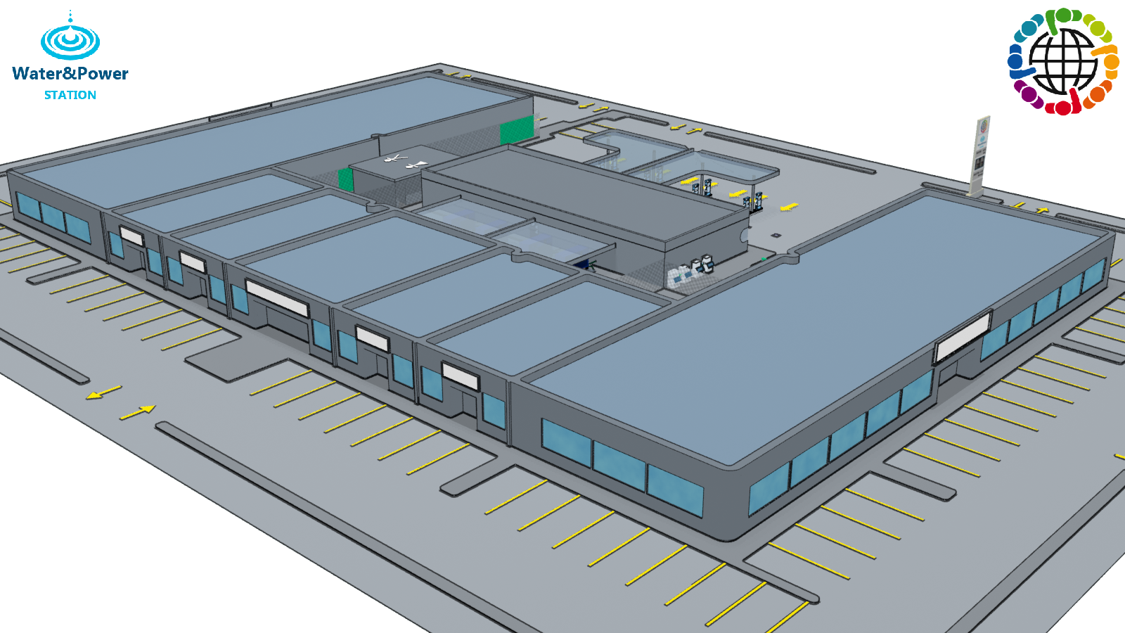 C4H Water Power Station Powers Strip Mall