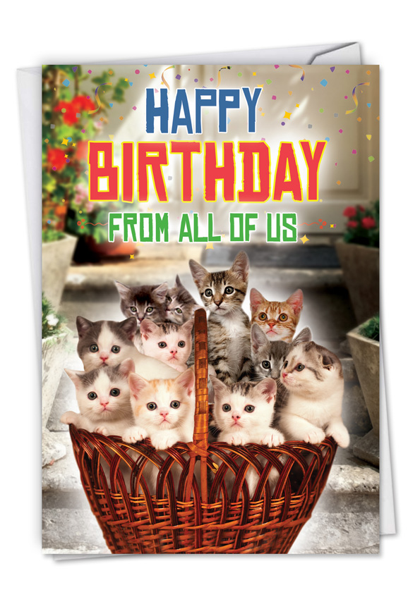 "Happy Birthday From All of Us" greeting card from NobleWorks.