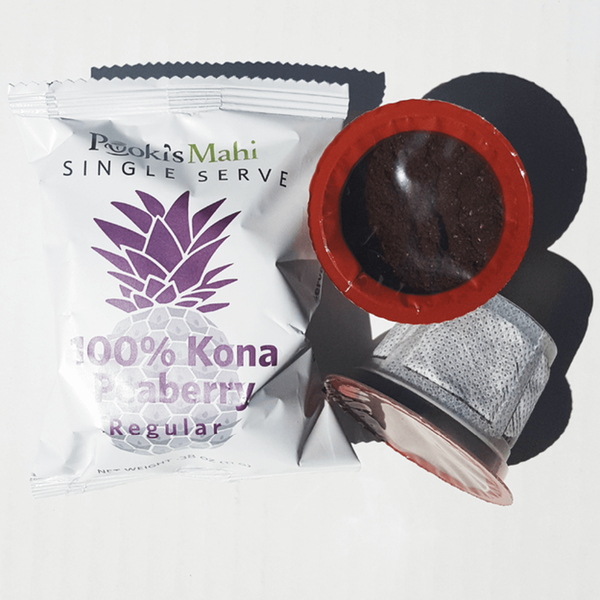 Pay $50.99 per box for Pooki's Mahi 100% Kona Peaberry Coffee with a six-month coffee subscription plan.