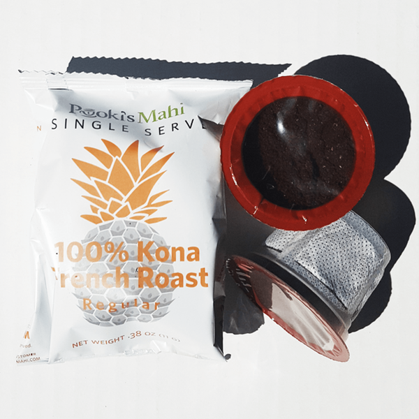 Pooki's Mahi 100% Kona French Roast coffee subscriptions from $40 per box @ https://buff.ly/2DiPDRk