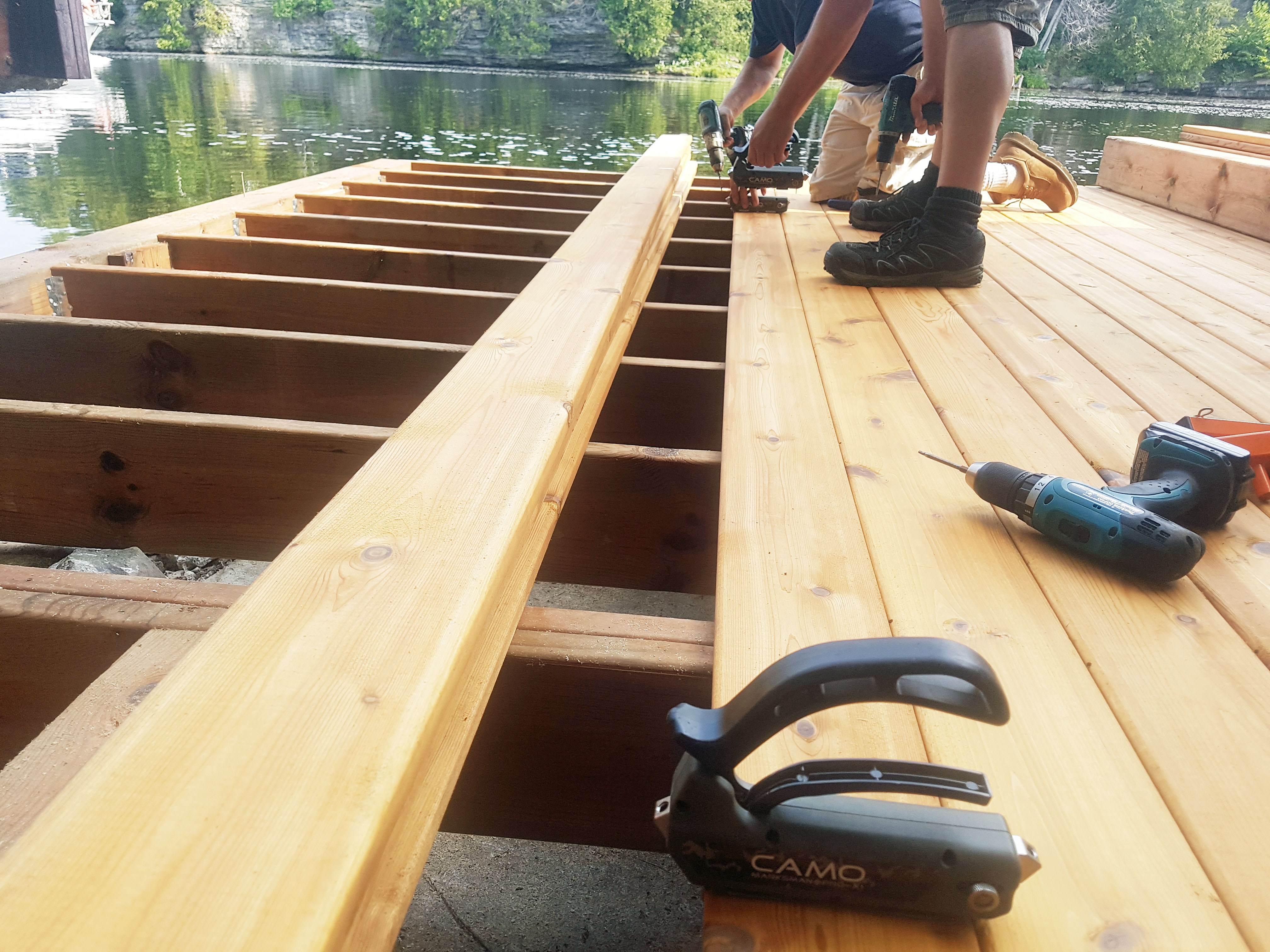 Witt and crew found the CAMO system easy to learn and use to achieve a beautiful, barefoot-friendly deck surface.