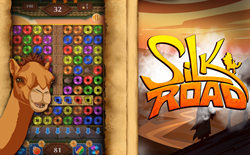 Screenshot and poster for Silk Road Match 3
