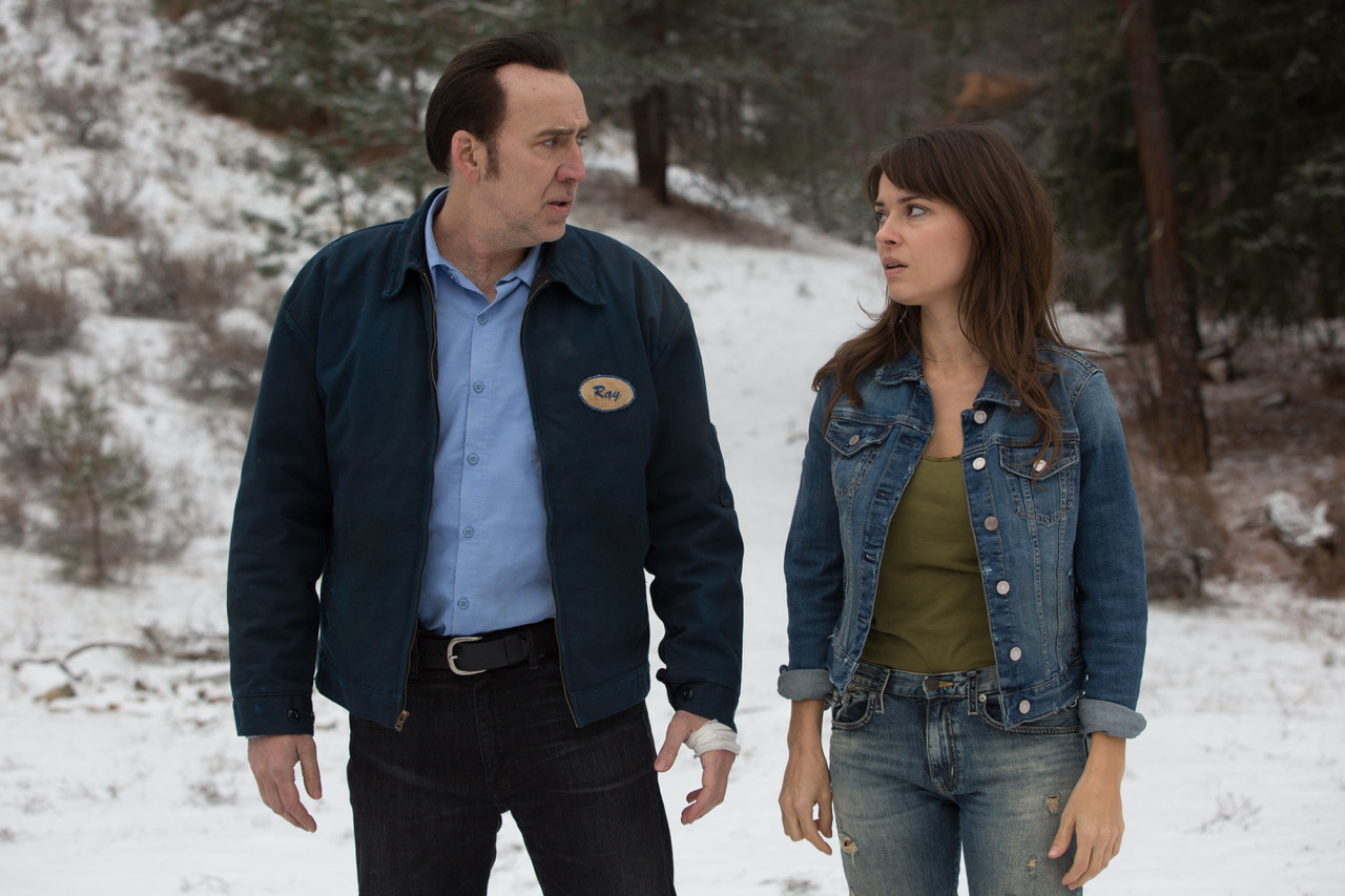 Nicolas Cage (as Noah Kross) and Rachel Weller (as Sarah Lind) in Minds Eye Entertainment’s upcoming THE HUMANITY BUREAU