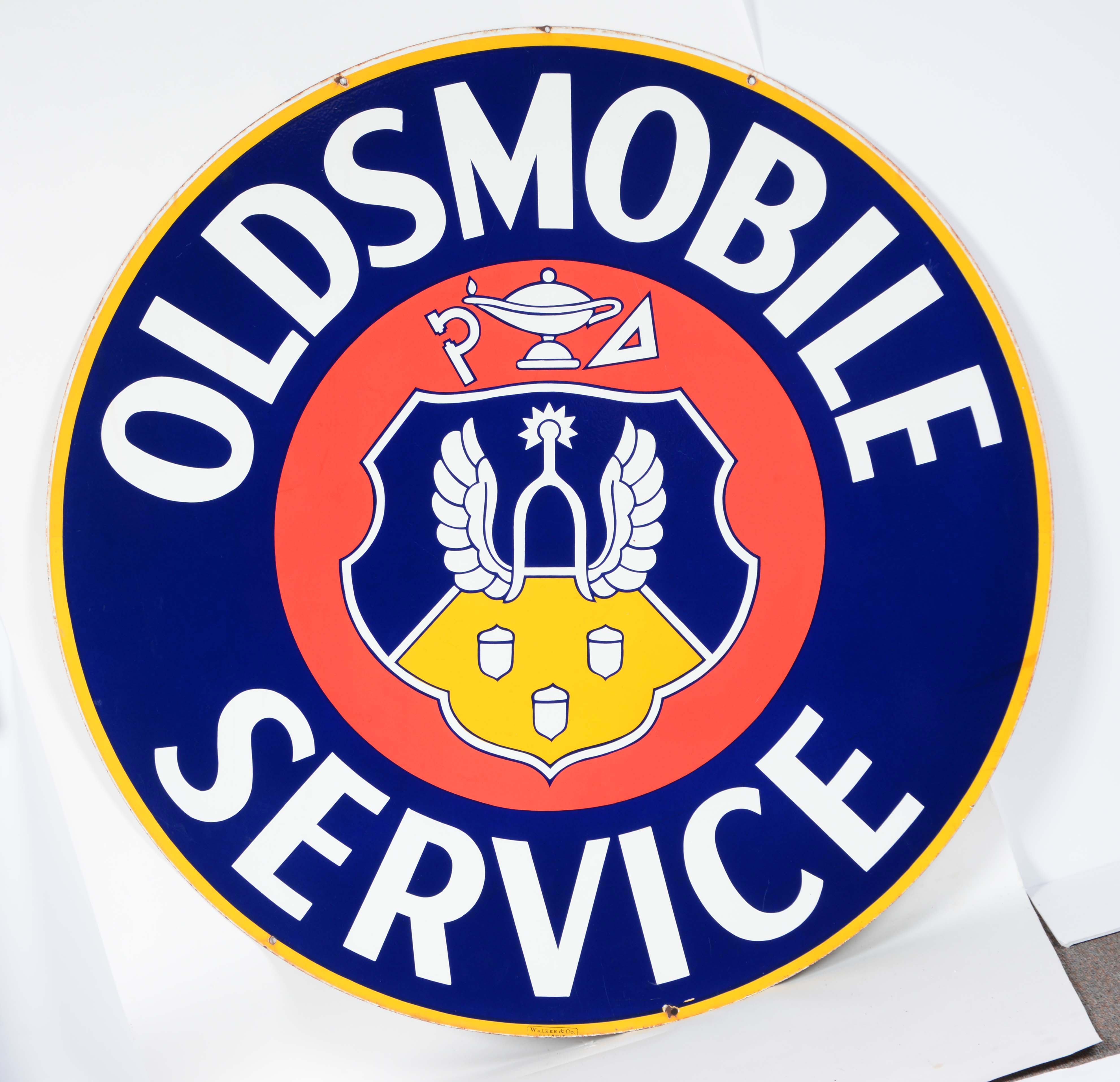 Oldsmobile Service Porcelain Sign, estimated at $6,000-10,000.