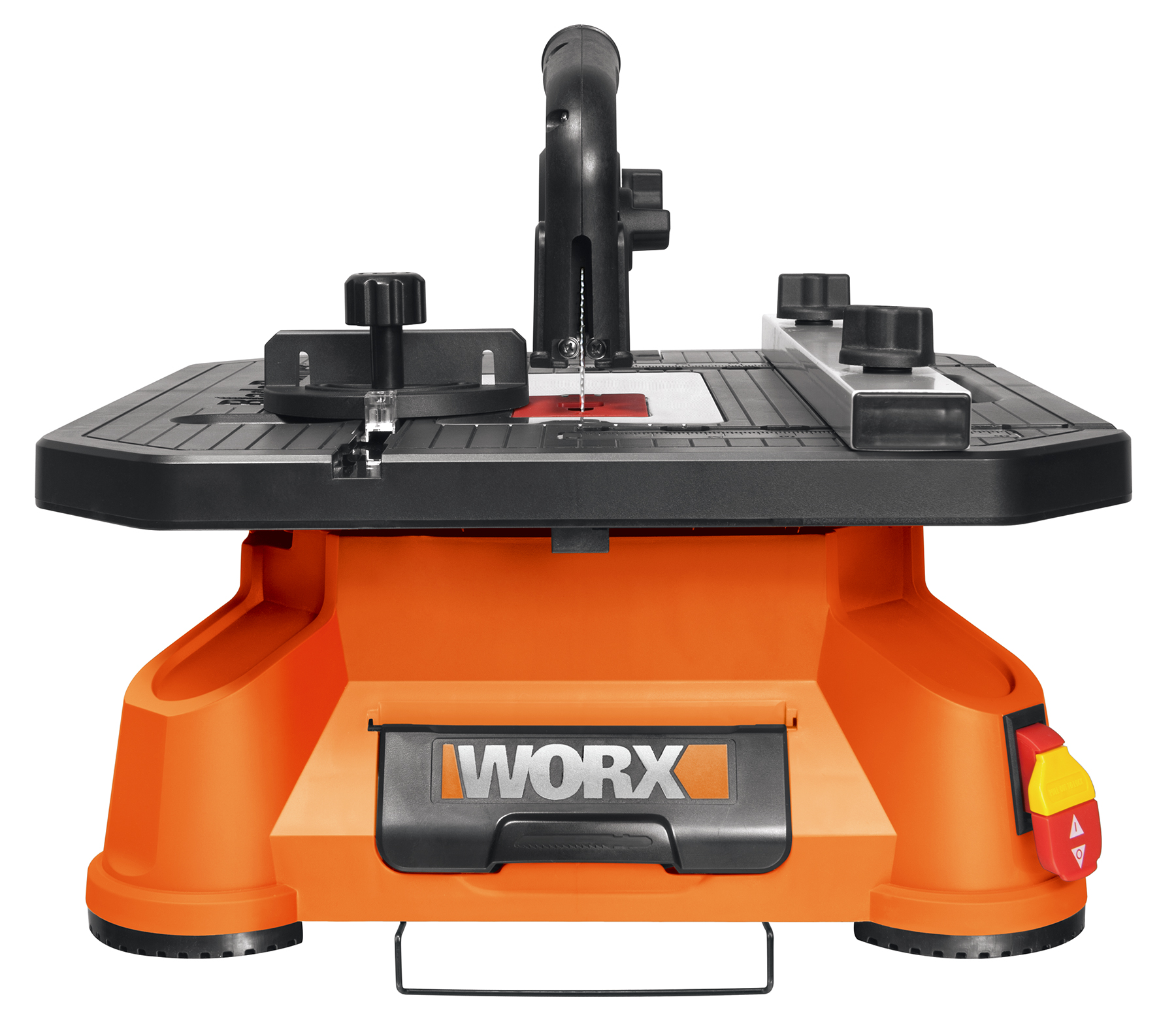 Besides rip cuts and crosscuts, the WORX BladeRunner also makes scroll, inside and miter cuts using 4-in., T-shank jigsaw blades.