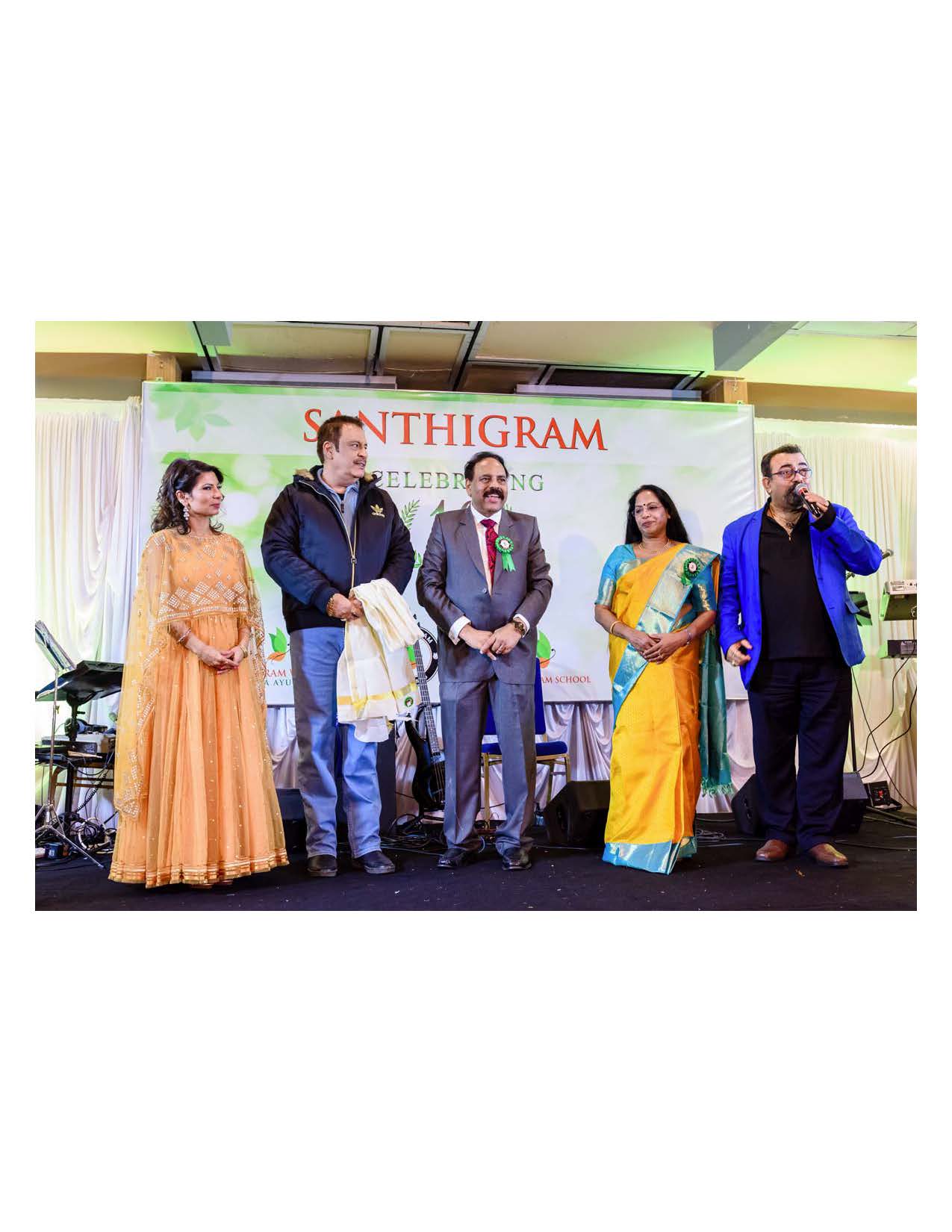 Dr. Gopinathan & Dr. Ambika Nair with Bollywood Cine Actor  Deepak Parashar, Tanvi Prenita Chandra,and Kulraaj Anand