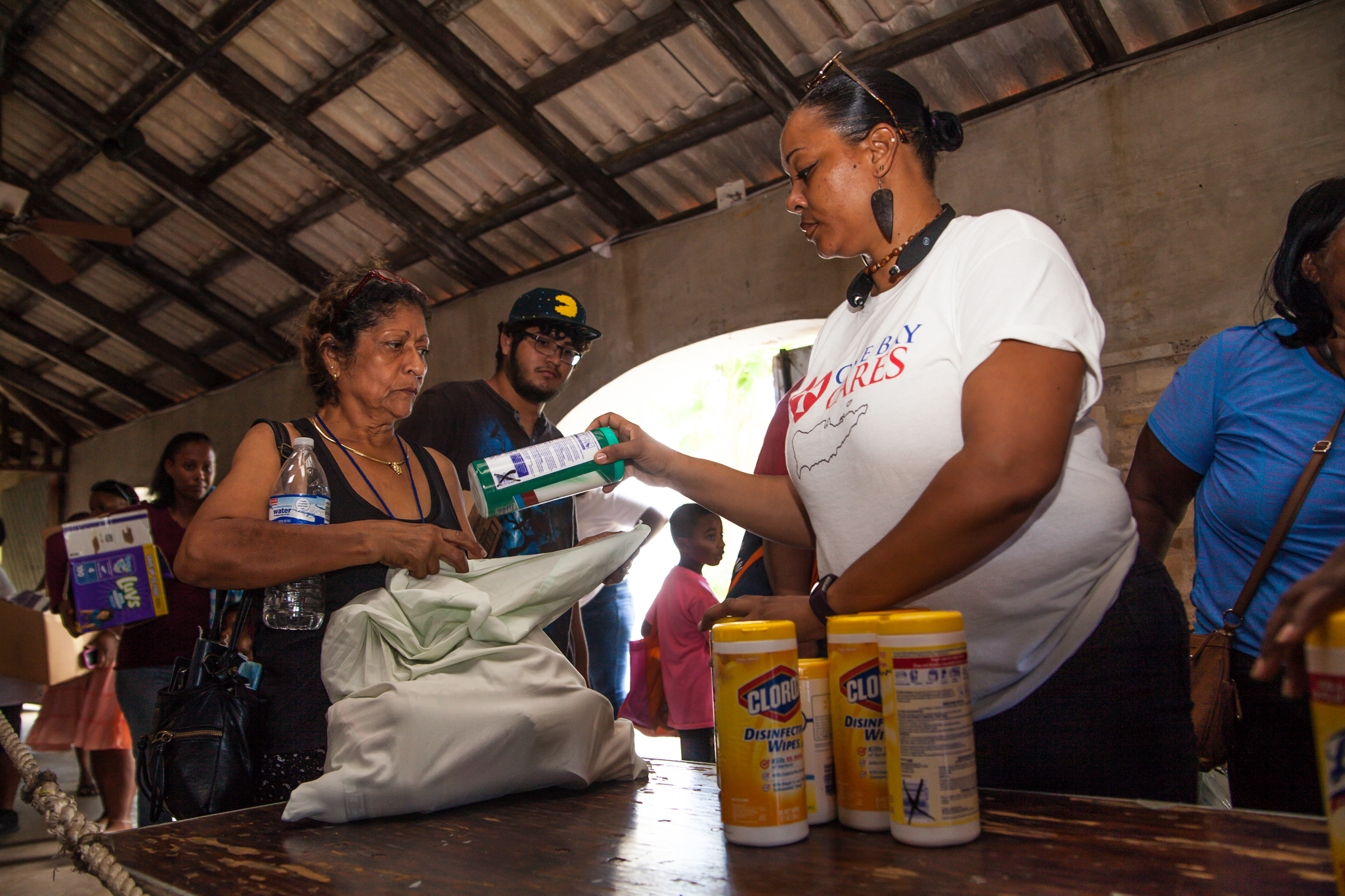 Cane Bay Cares volunteers served thousands of St. Croix residents on Saturday, Jan. 20, delivering more than 50,000 pounds of aid donated through #BStrongGlobalBetter. Photo Credit: Anduze Visuals