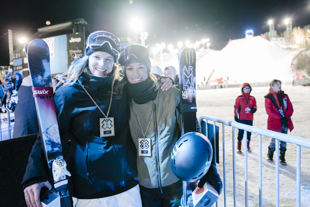 Monster Energy's Cassie Sharpe Takes Bronze and Brita Sigourney Takes Silver in Women's Ski SuperPipe at X Games Aspen 2018