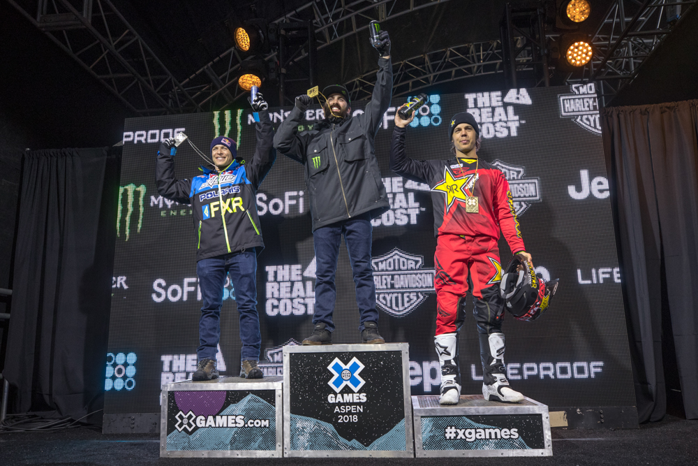 Monster Energy’s Brett Turcotte Wins Gold in Snowmobile Speed & Style at X Games Aspen 2018