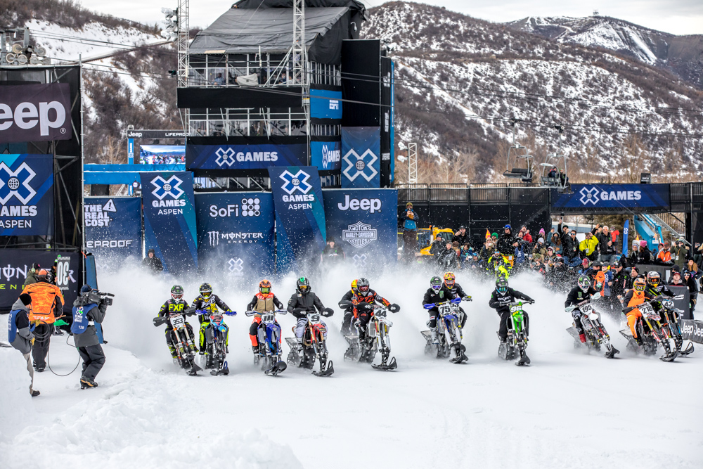Snow BikeCross Event at X Games Aspen 2018