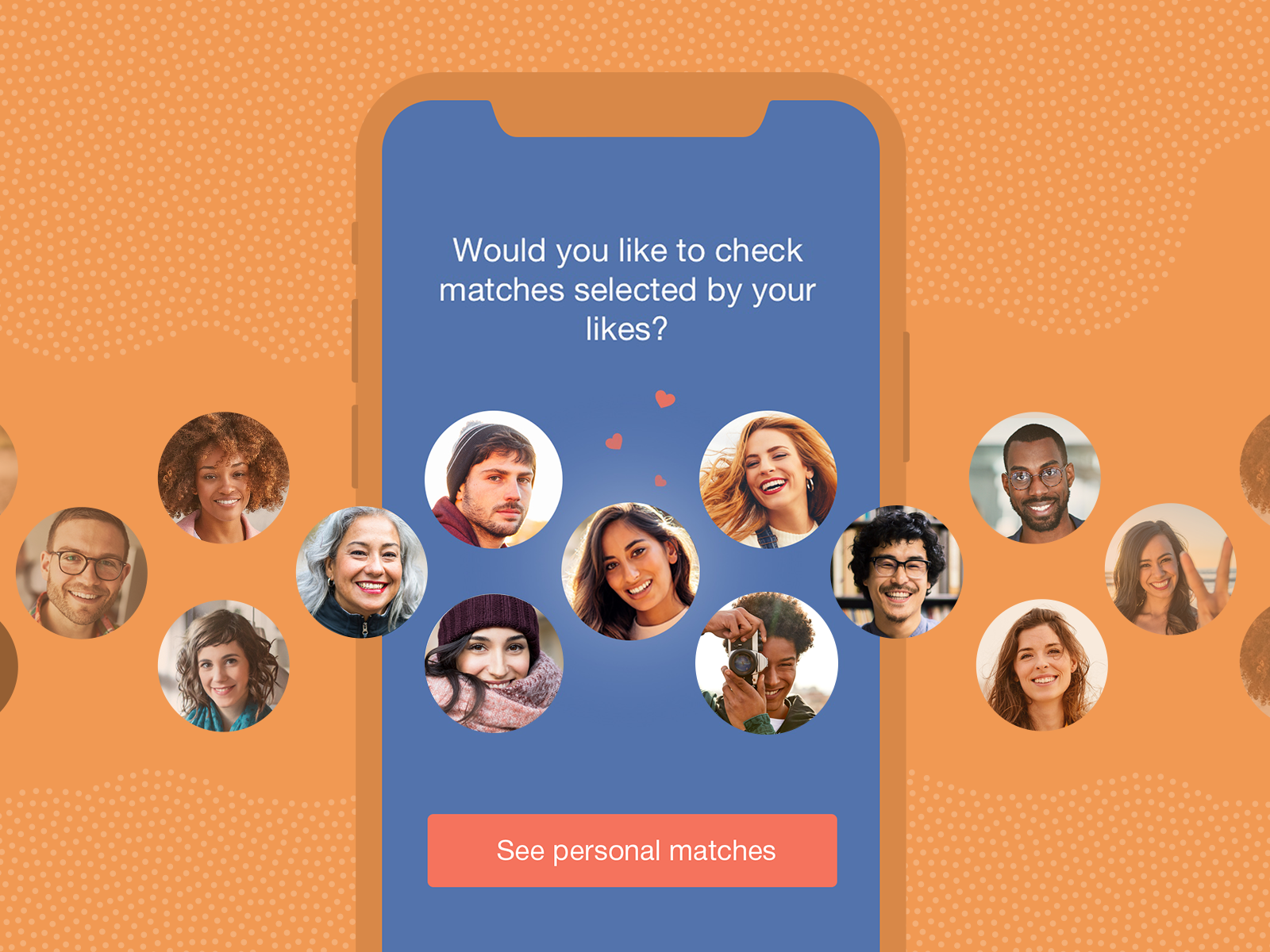 Personal Matches is the new feature at the LoveAgain dating app that searches through its massive database of photos to find potential matches based on a user’s past history of likes and dislikes.