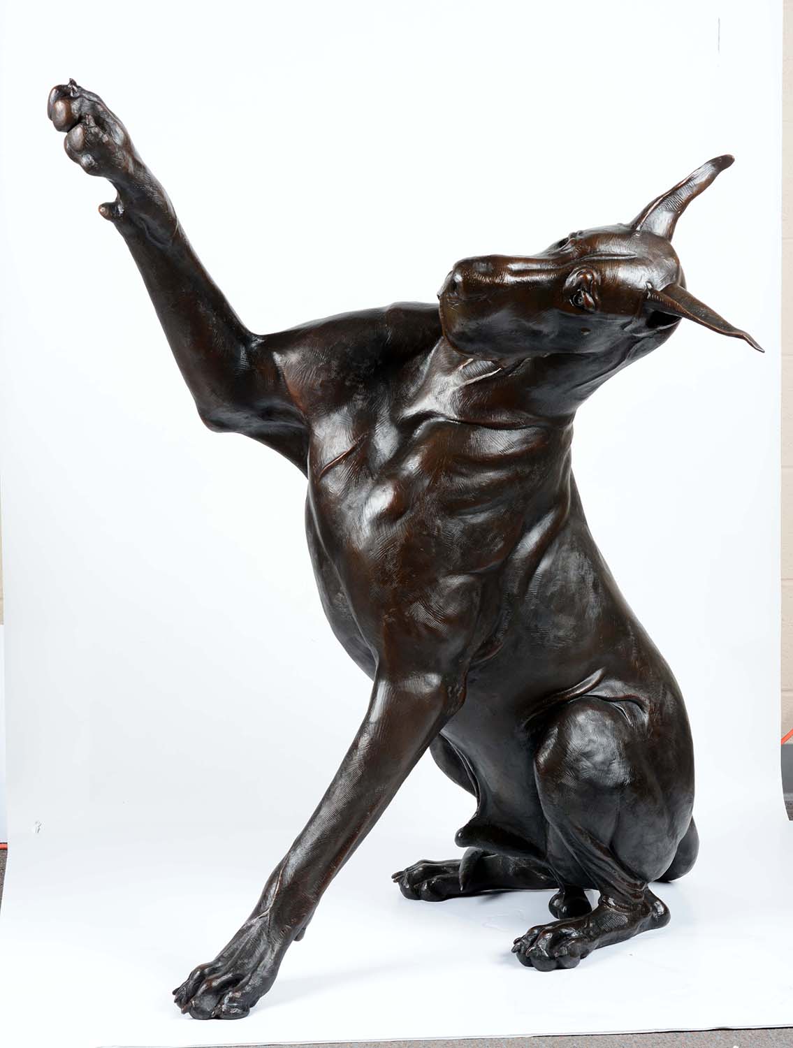 Bronze Great Dane Sculpture, estimated at $5,000-10,000.