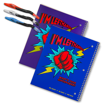 Super Power Wide Ruled Left-Handed Notebook Set