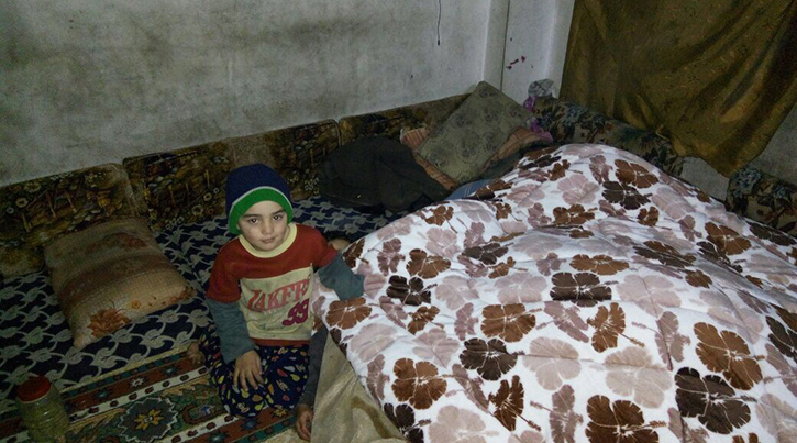 A Syrian Child Displaced by the Ongoing Conflict