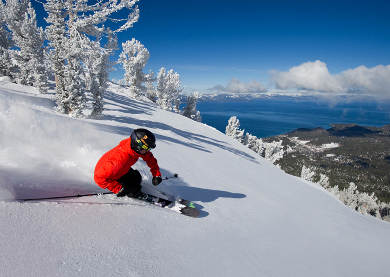 Just blocks from Heavenly Tahoe skiing, The Landing Resort’s personalized customer service includes complimentary ski valet and Mercedes transport to the slopes (photo by Heavenly Mountain Resort).