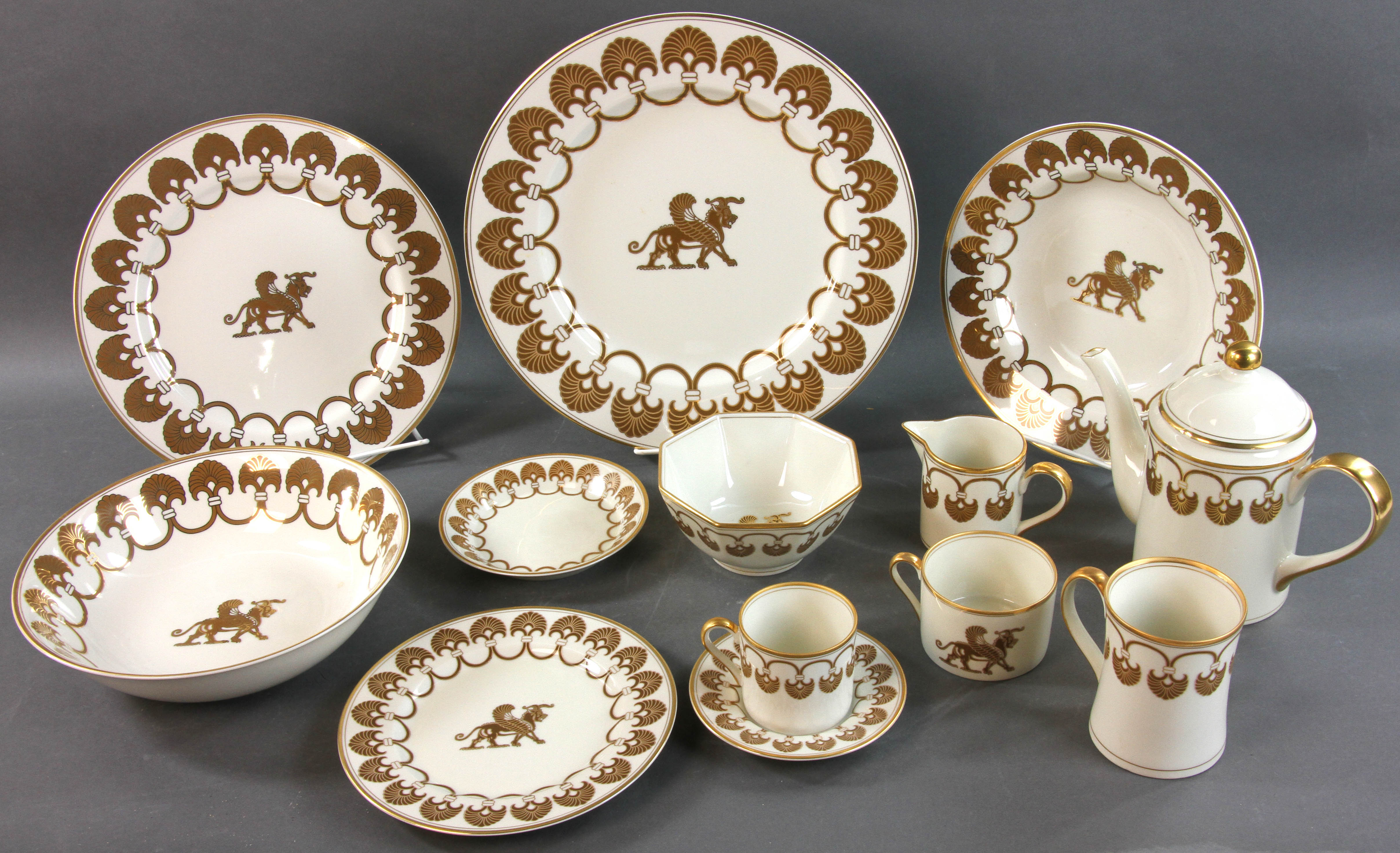 Over 200 partial china sets, dinner services from fine names such as Limoges, Royal Crown Derby etc..