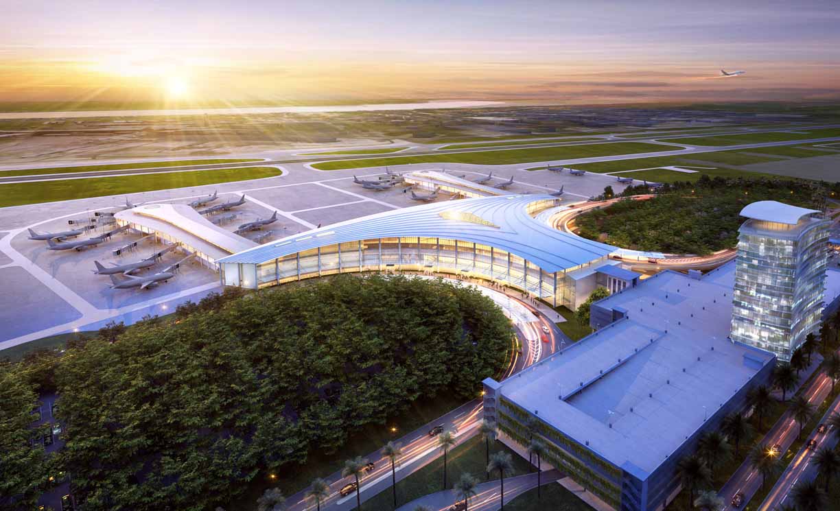 Louis Armstrong Airport expands: Located between a river and a lake, the dazzling new North Terminal is built to last – on an impermeable concrete foundation using PENETRON crystalline technology.