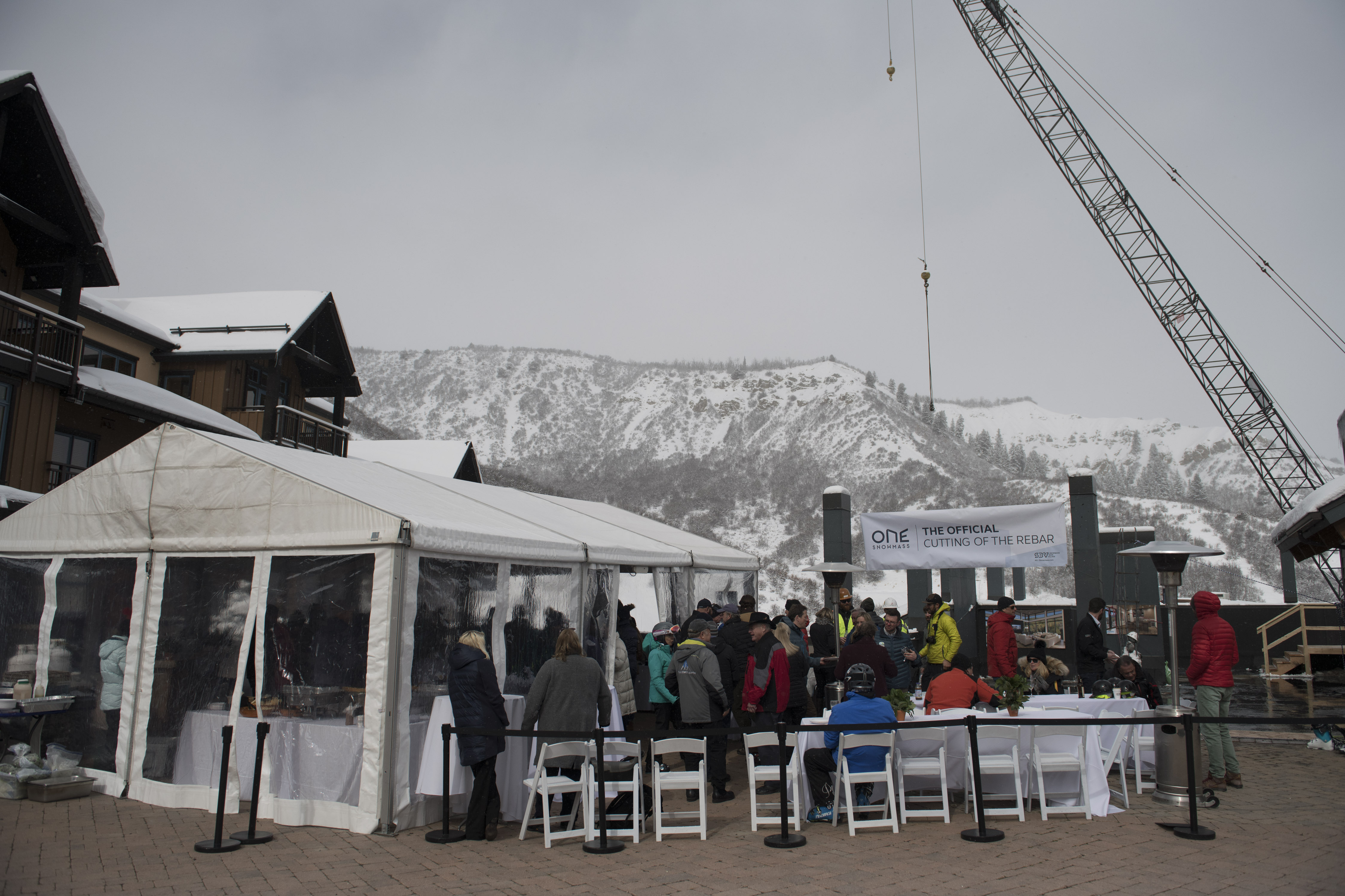 Over 70 community members celebrated the start of the construction on One Snowmass – the latest project underway now at Snowmass Base Village.