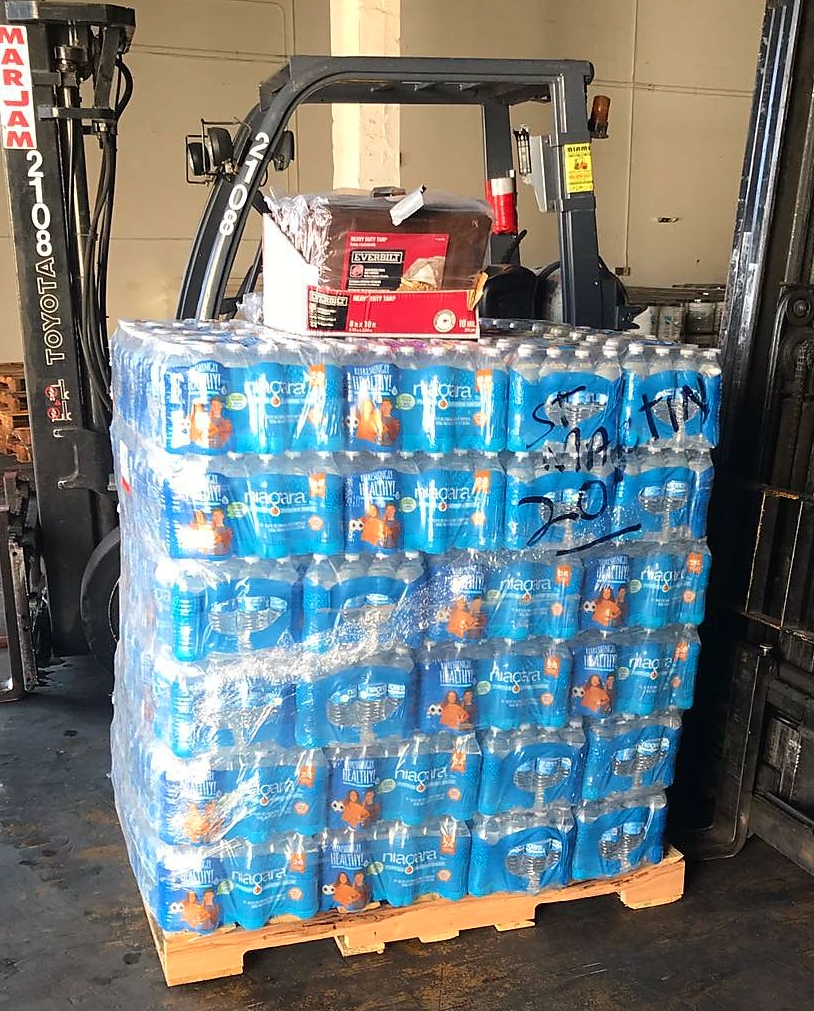 Water supplies being delivered to those in need