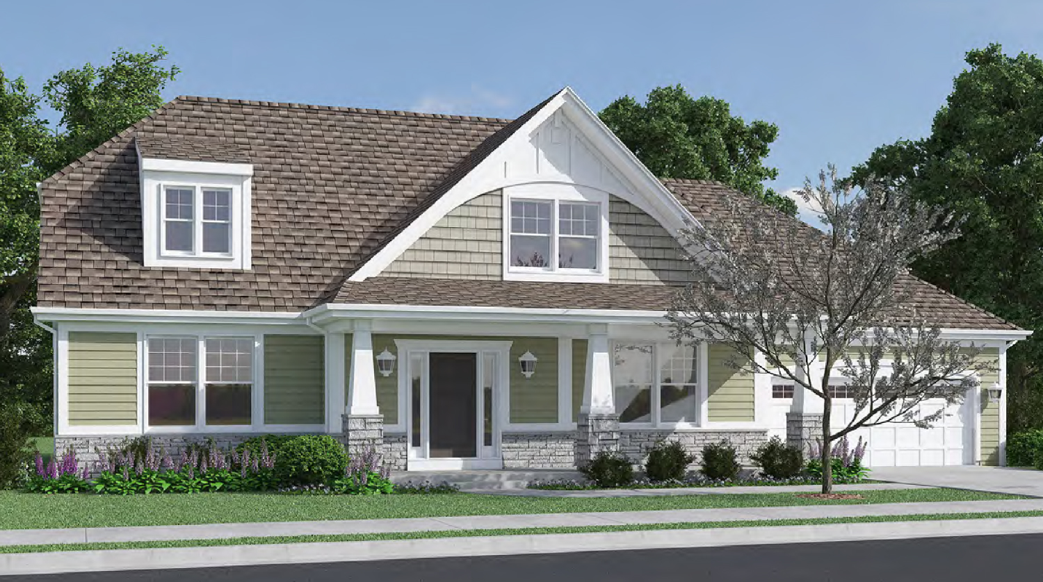The Chestnut Hill is one of seven Garden Home plans at Stafford Place in Warrenville IL