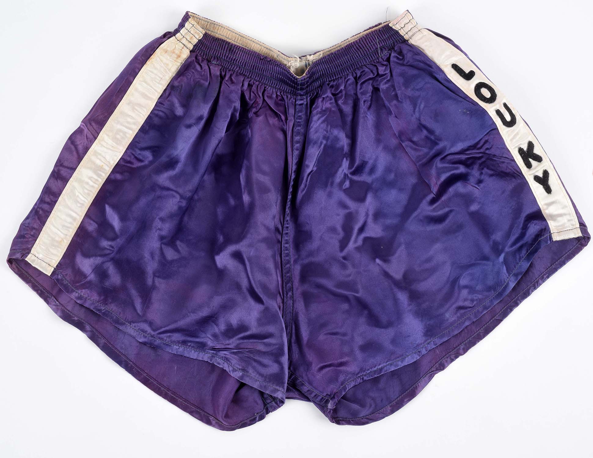 Cassius Clay Earliest Known Worn Training Trunks, estimated at $20,000-40,000.