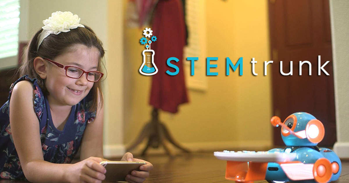Child playing with STEMtrunk product