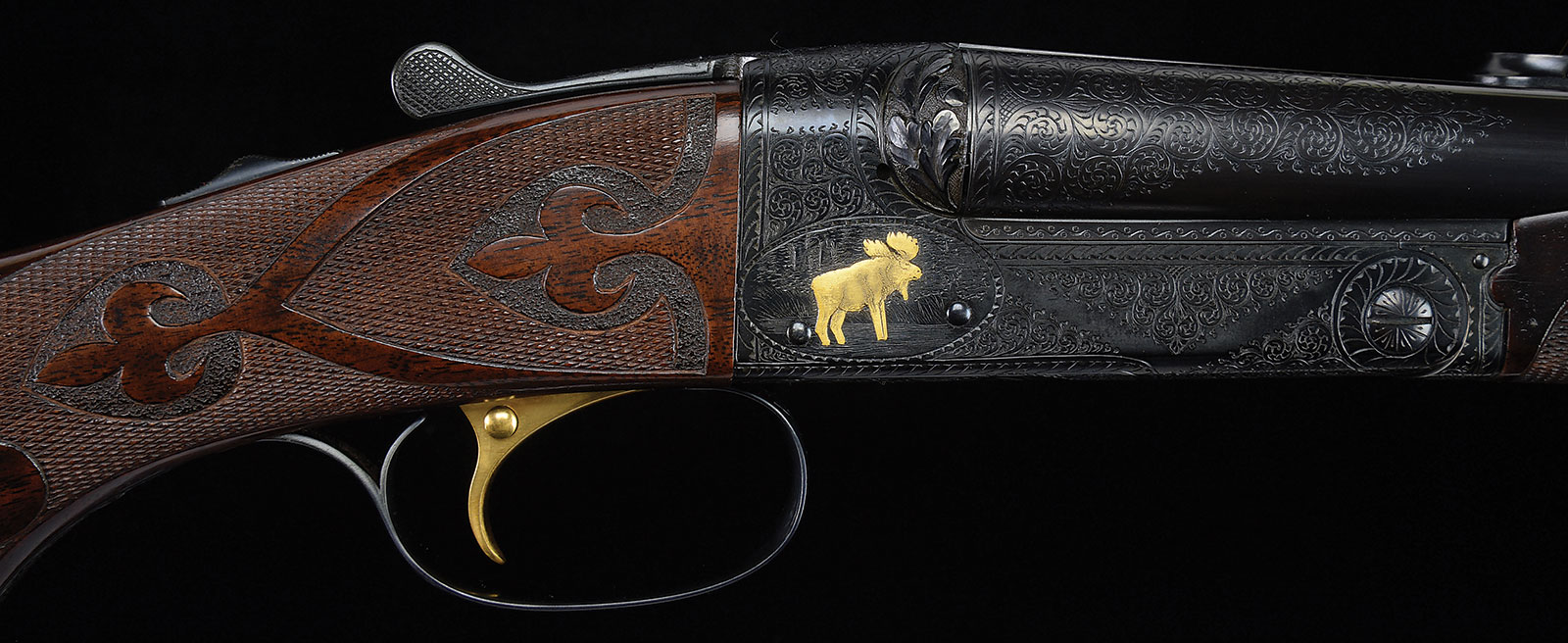 Experimental Winchester Model 21 "Grand American" Double Rifle in 45-70 with Case and Factory Letter (1 of 8 consecutively numbered experimental M21s being offered), estimated at $25,000-35,000.