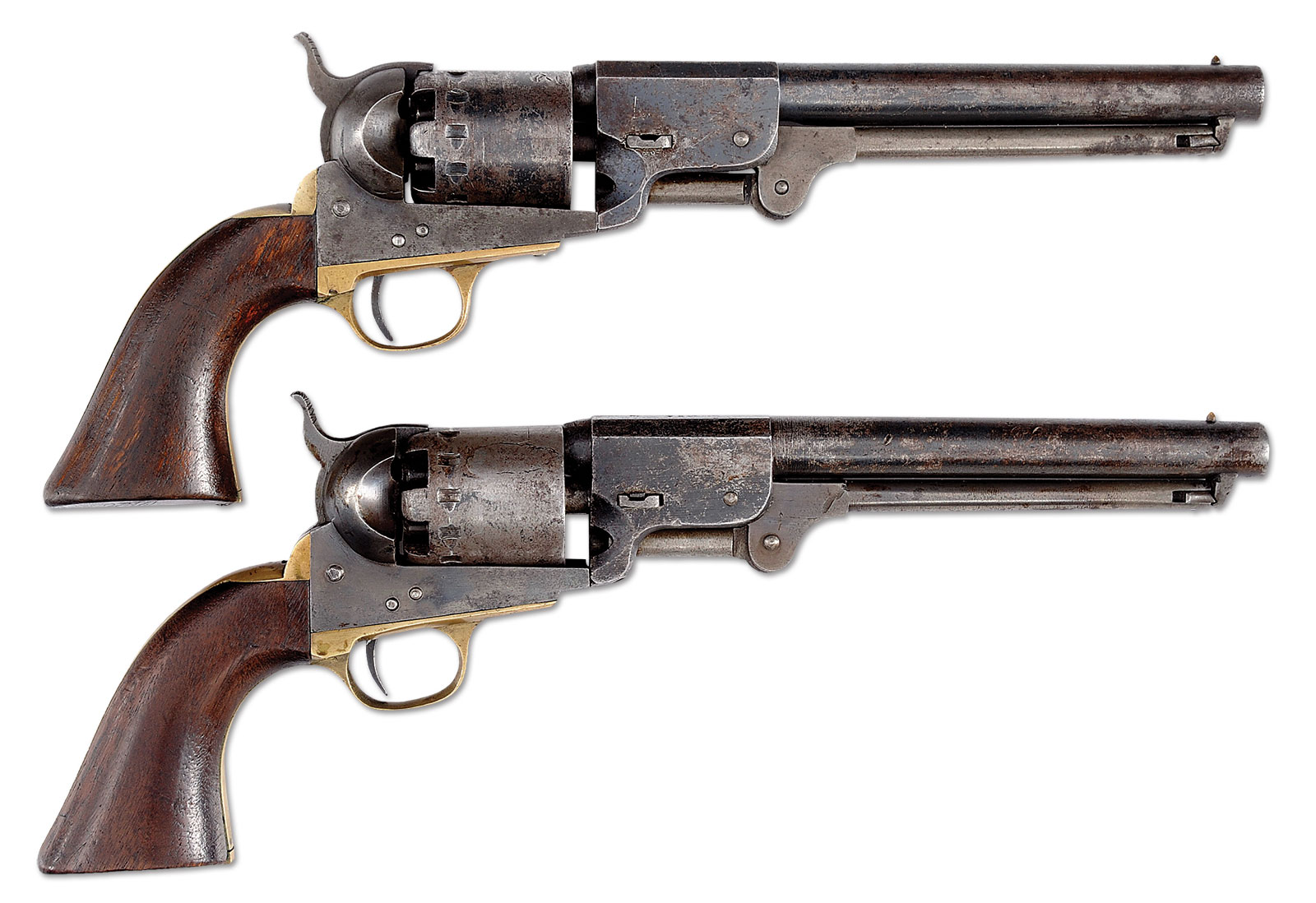 Consecutively Numbered Confederate Pistols Known, Rigdon & Ansley Revolvers, estimated at $60,000-80,000.