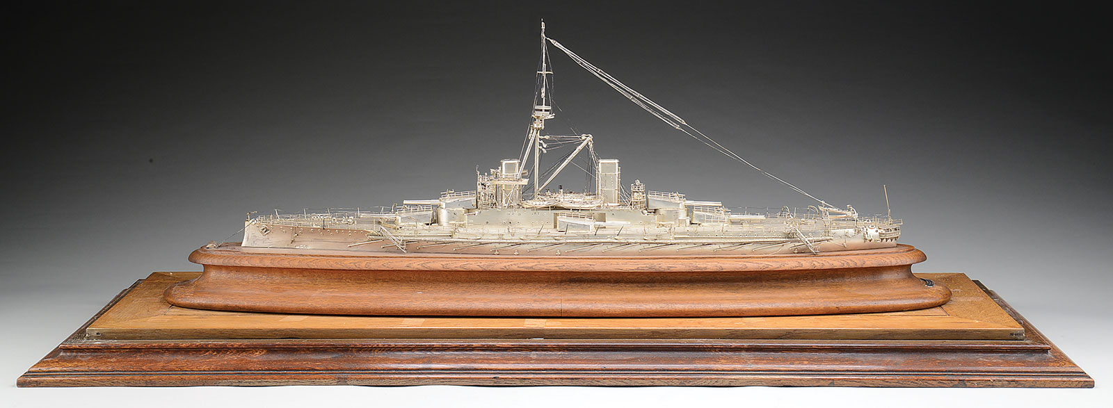 Scale Model of the British-Built Brazilian Battleship "Minas Gereas" from the Ray Bentley Collection, estimated at $10,000-20,000.