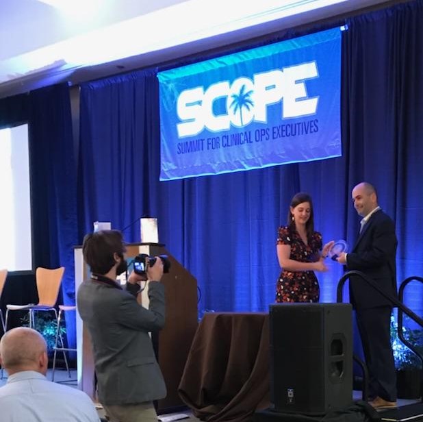 Bioclinica accepted the Clinical Informatics News Award at the 2018 SCOPE Summit