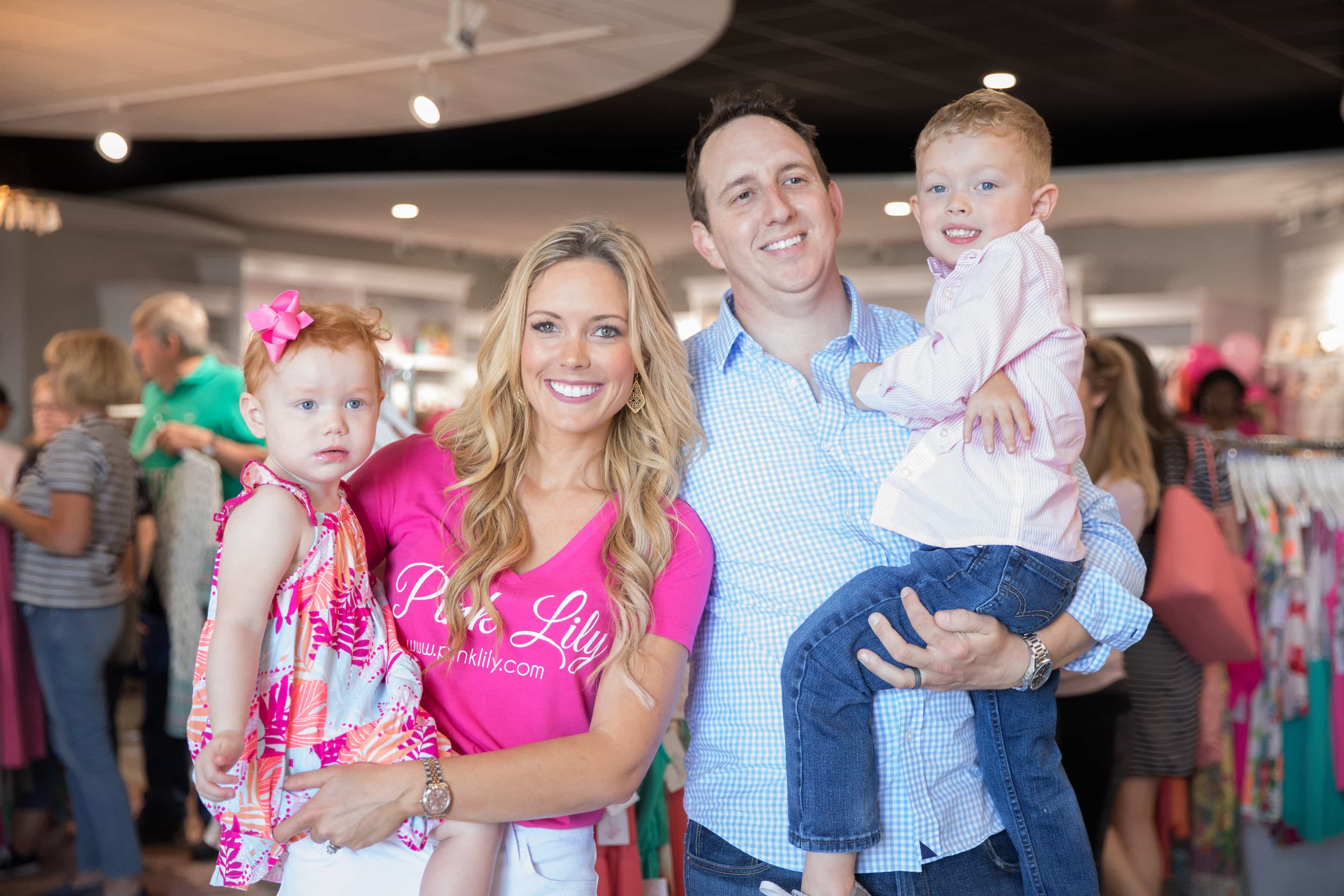 Pink Lily Co-Founders Chris and Tori Gerbig with their two children