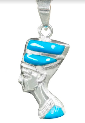 Light Blue Nefertiti Pendant