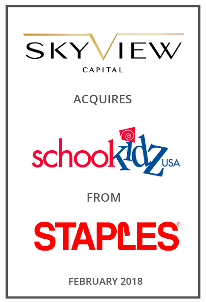 Skyview Capital Acquires SchoolKidz.com from Staples, Inc.