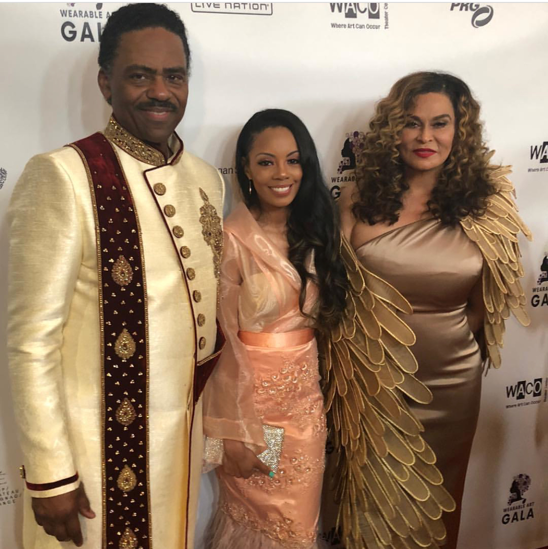 Monique Rodriguez with Richard and Tina Lawson