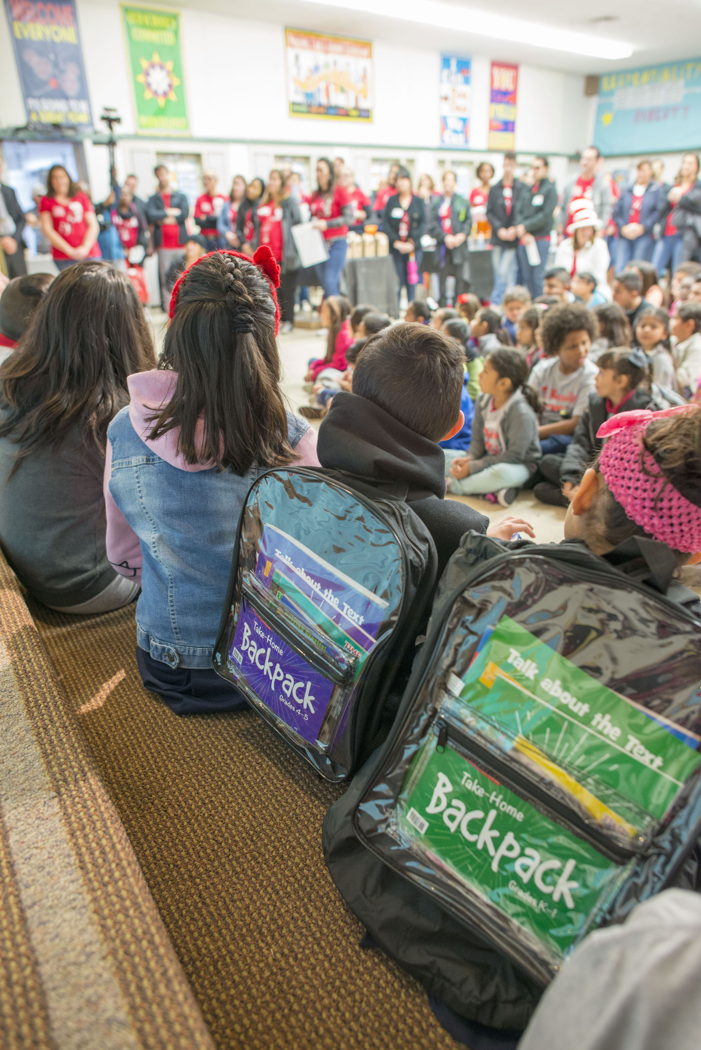 Teacher Created Materials donated a backpack with books and activities to nearly 1500 students for Read Across America