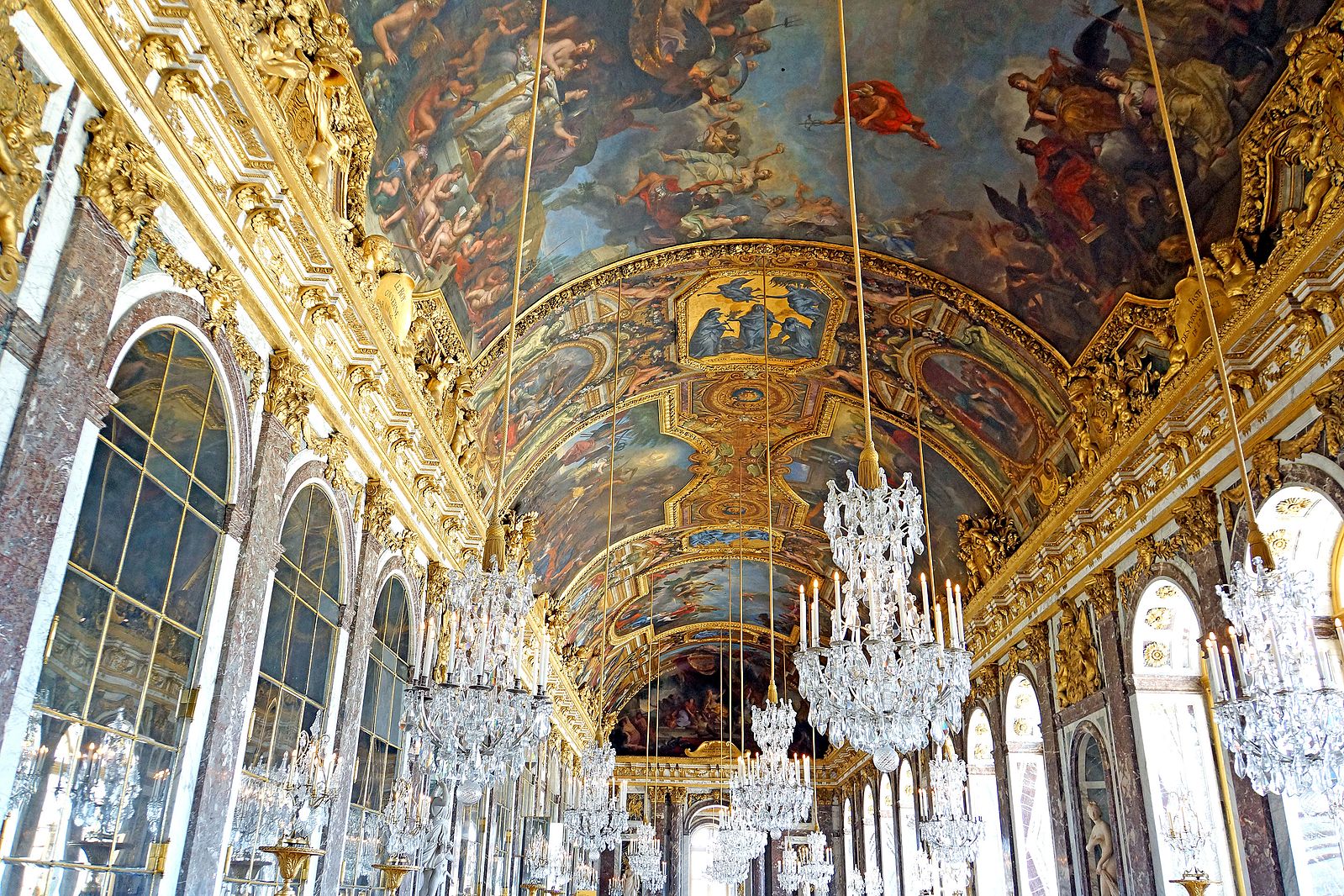 Hall of Mirrors, Palace of Versailles, Versailles, France Photo credit: Dennis Jarvis