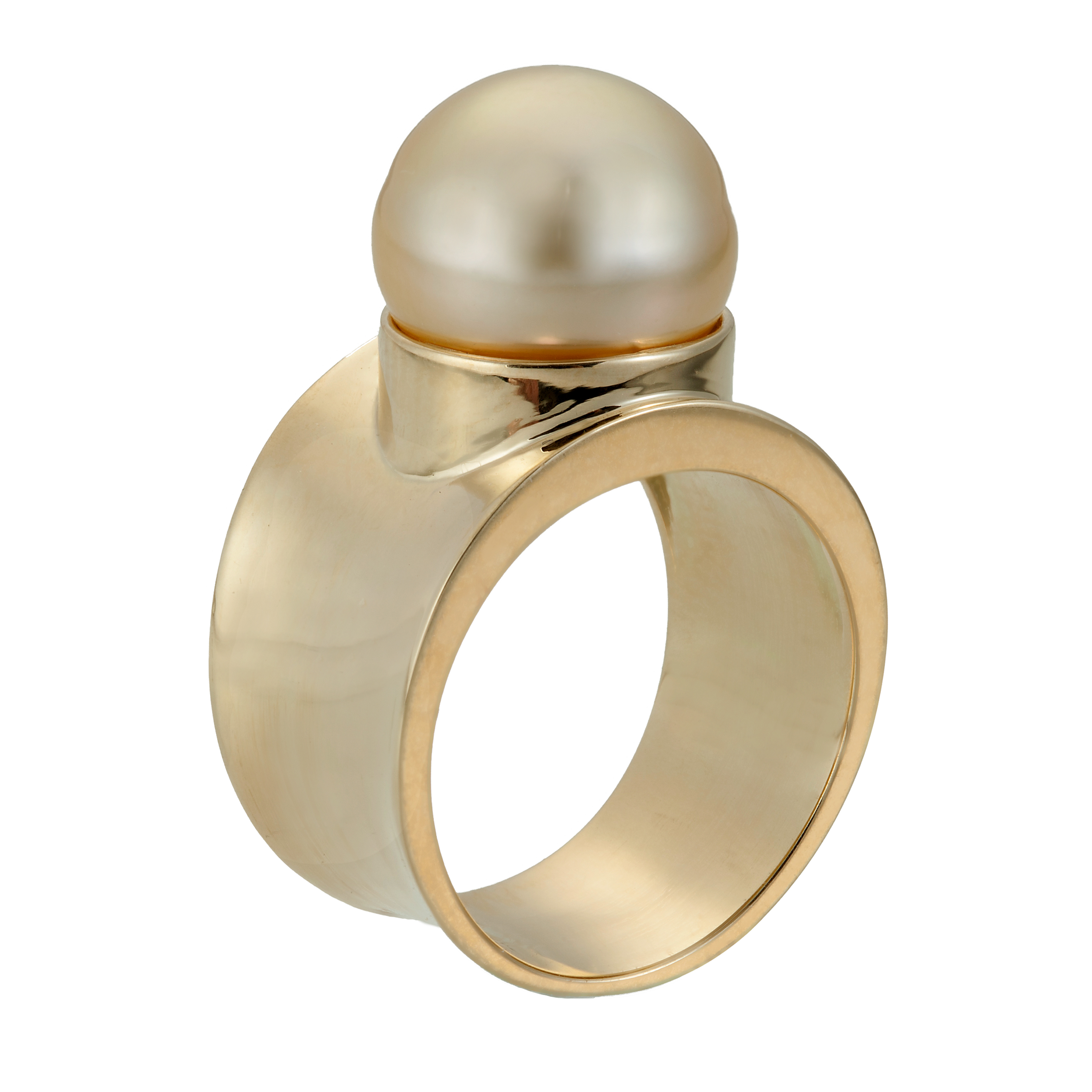 Golden South Sea Pearl Ring in 18K Yellow Gold, by Christina Malle