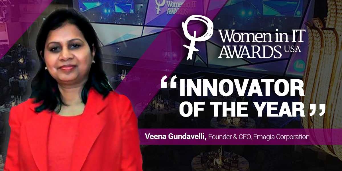 Emagia Founder and CEO, Veena Gundavelli, Honored as the Innovator of ...